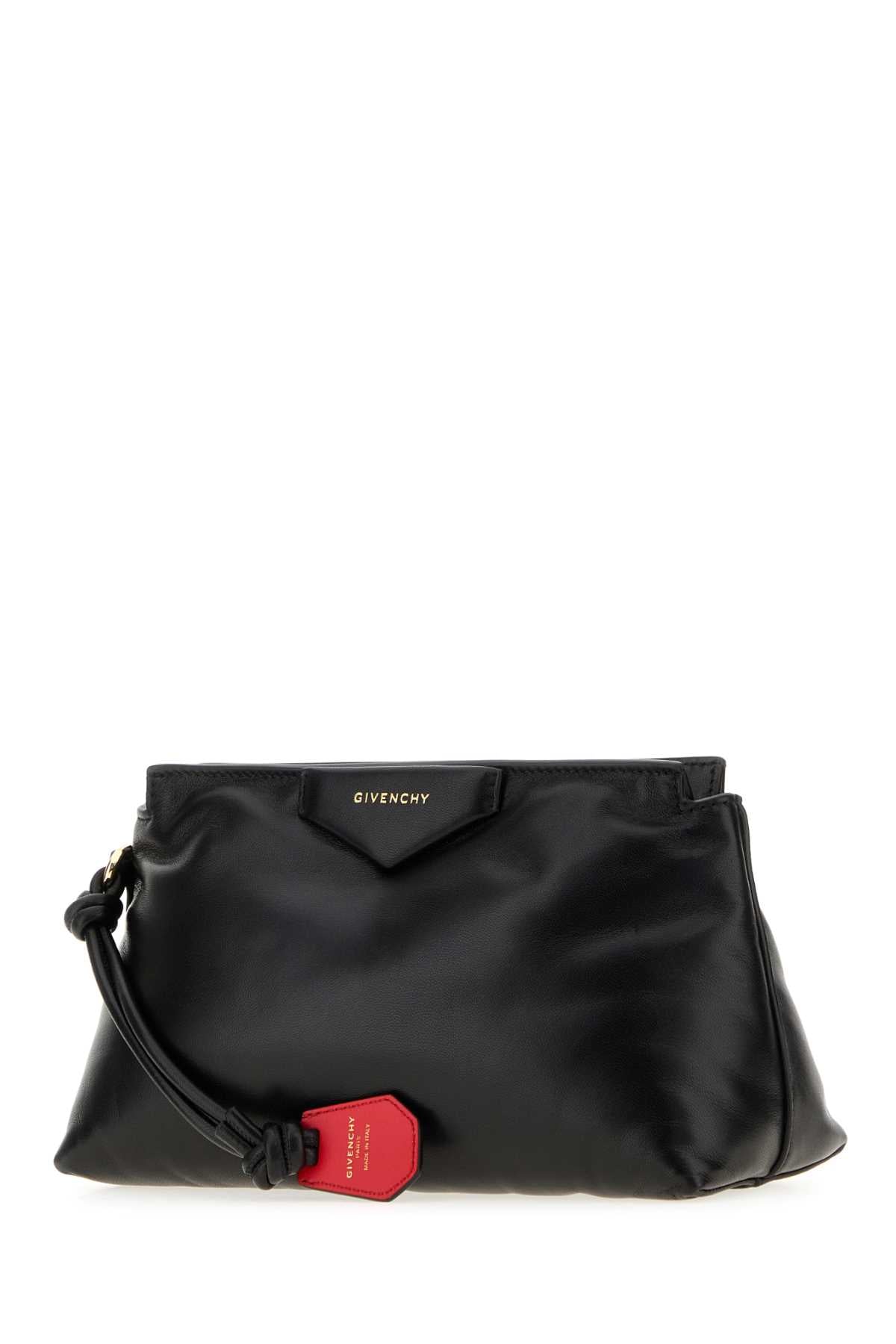 Givenchy Women Black Nappa Leather Antigona Bomber Clutch GIVENCHY