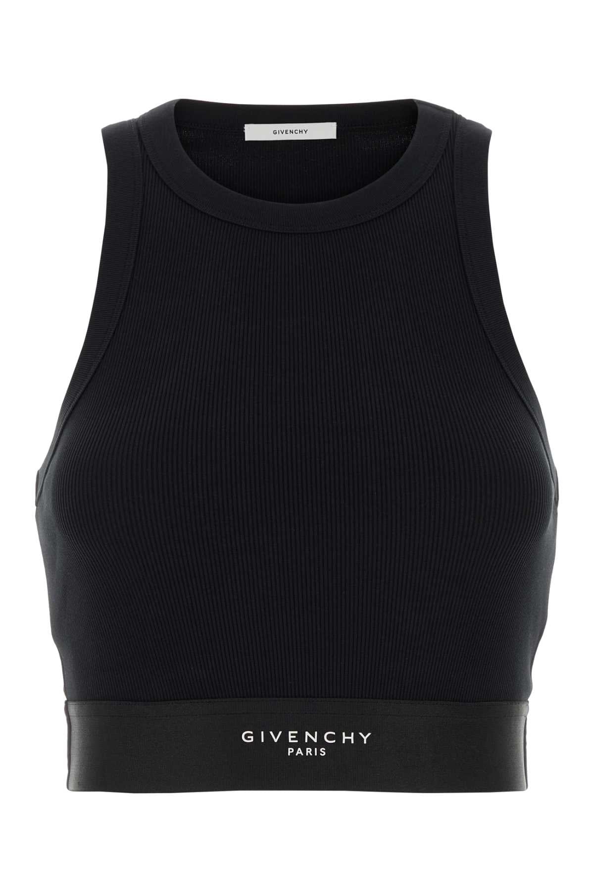Givenchy Women Black Stretch Cotton Top GIVENCHY