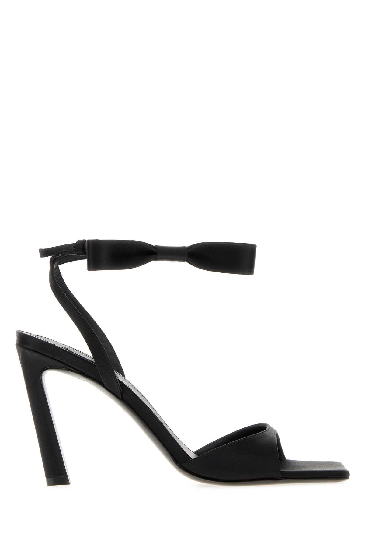 Givenchy Women Black Satin Naked Bow Sandals GIVENCHY