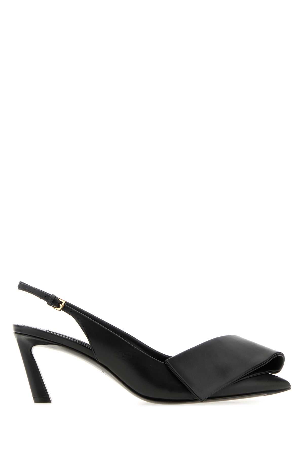 Givenchy Women Black Leather Twisted Ribbon Pumps GIVENCHY