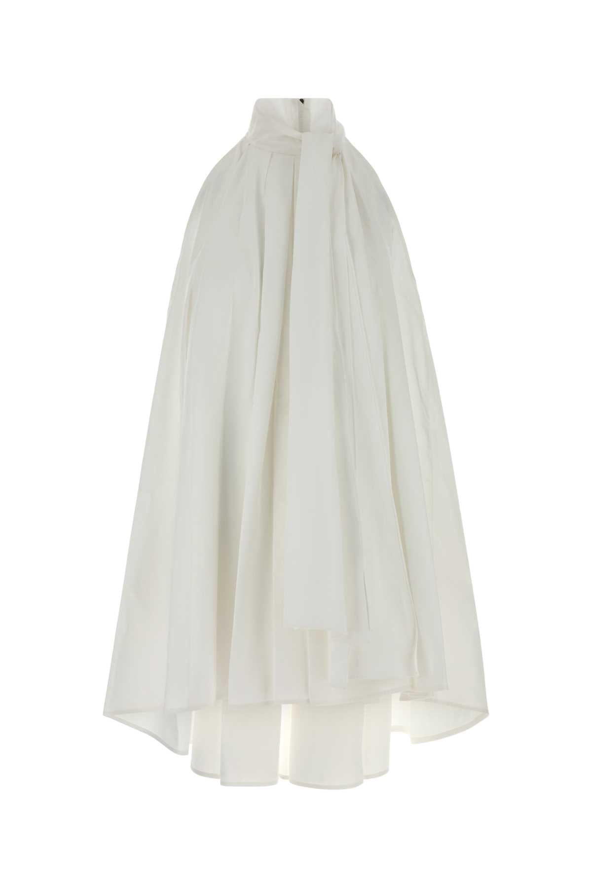 Givenchy Women White Poplin Mini Dress GIVENCHY