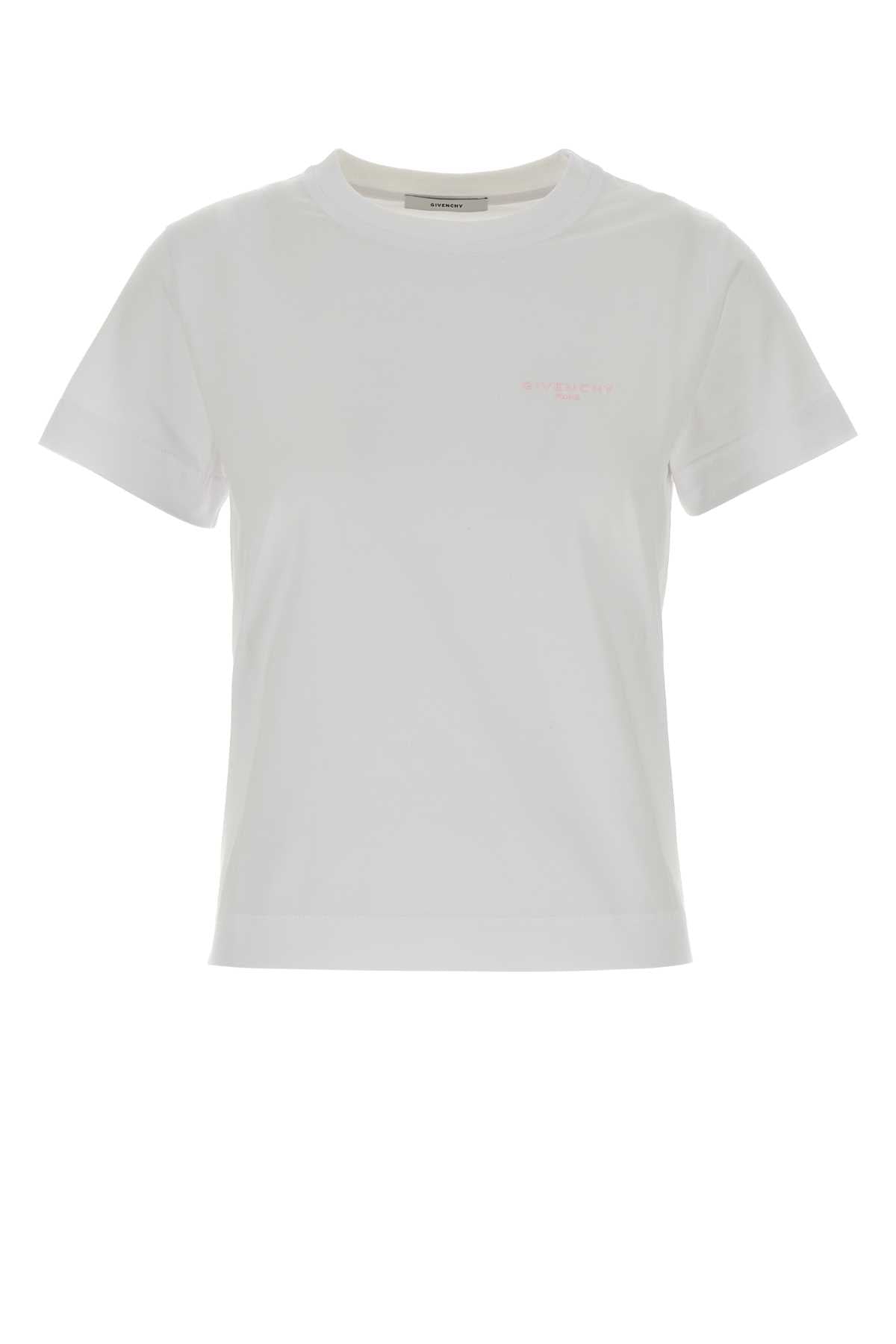 Givenchy Women White Cotton T-Shirt GIVENCHY