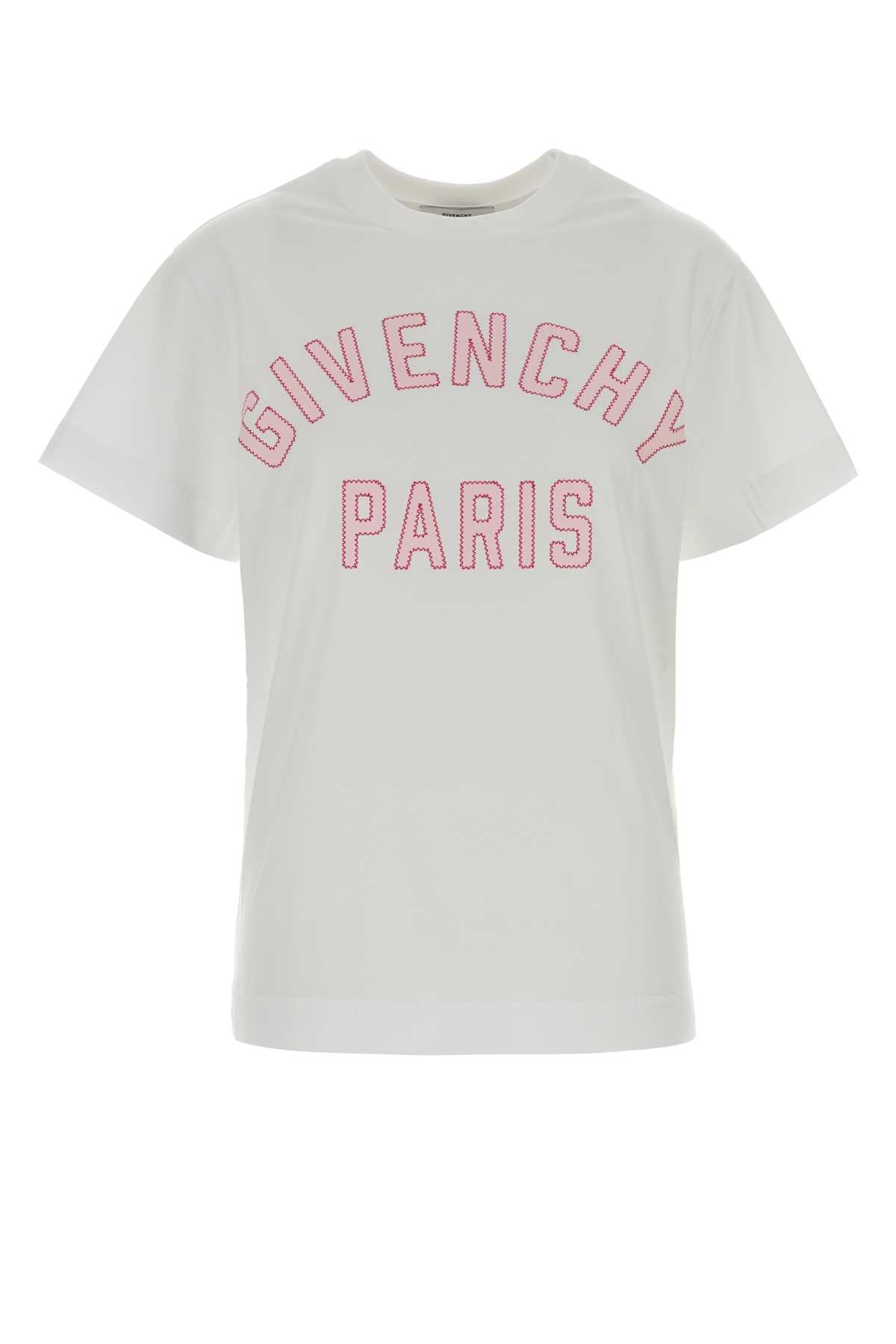 Givenchy Women White Cotton T-Shirt GIVENCHY