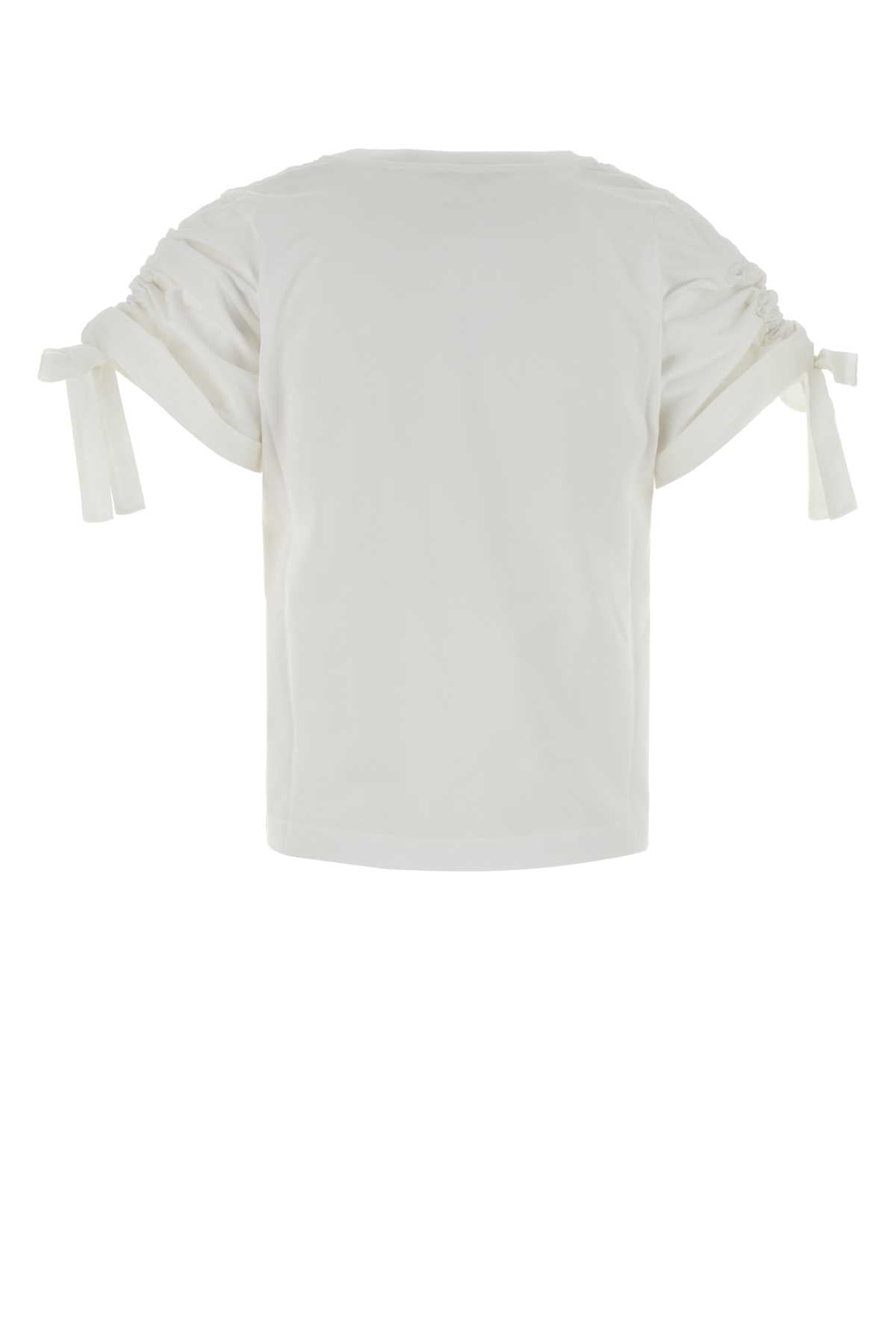 Givenchy Women White Cotton T-Shirt GIVENCHY