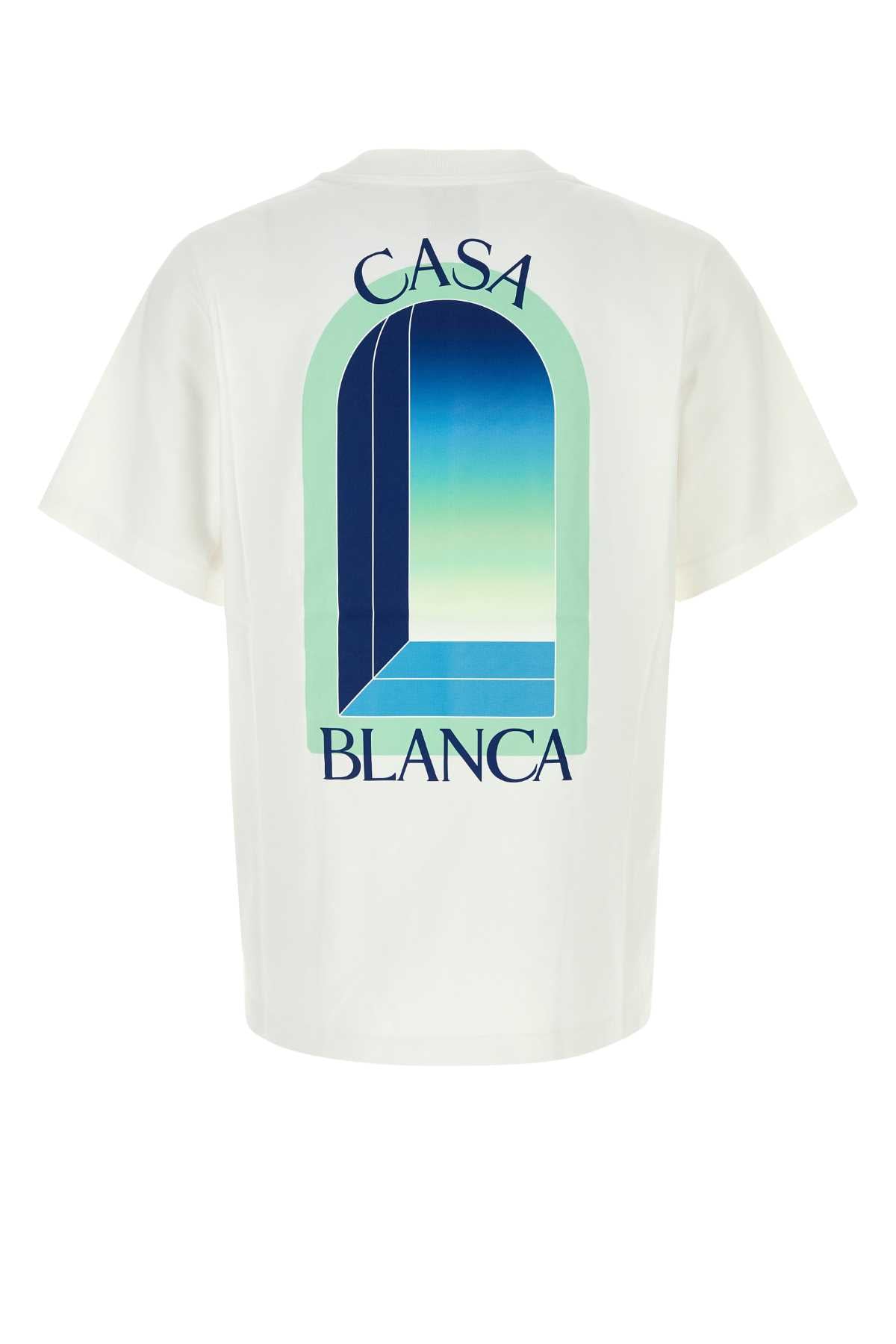 Casablanca Men White Cotton T-Shirt CASABLANCA