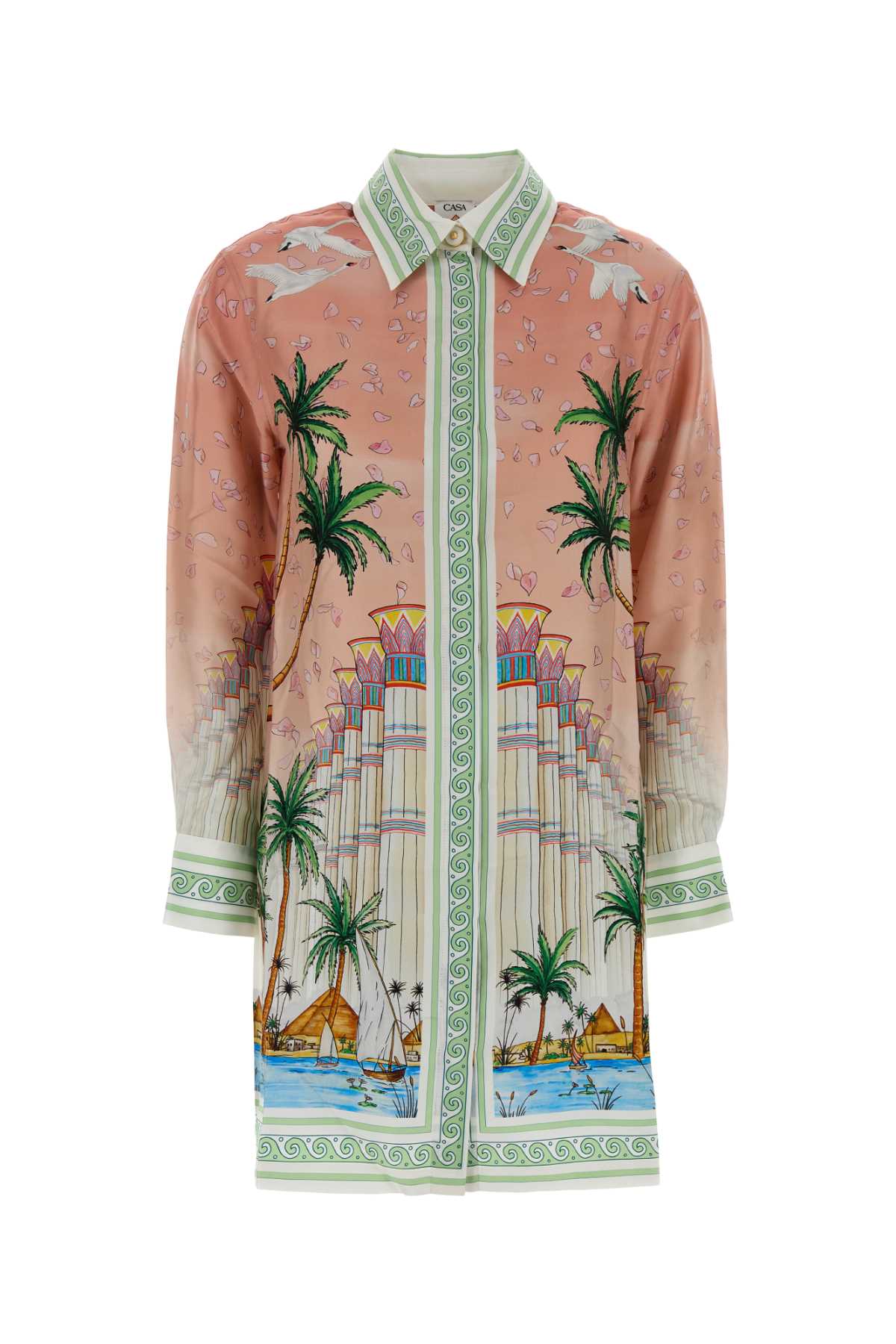 Casablanca Women Printed Twill Shirt Dress CASABLANCA