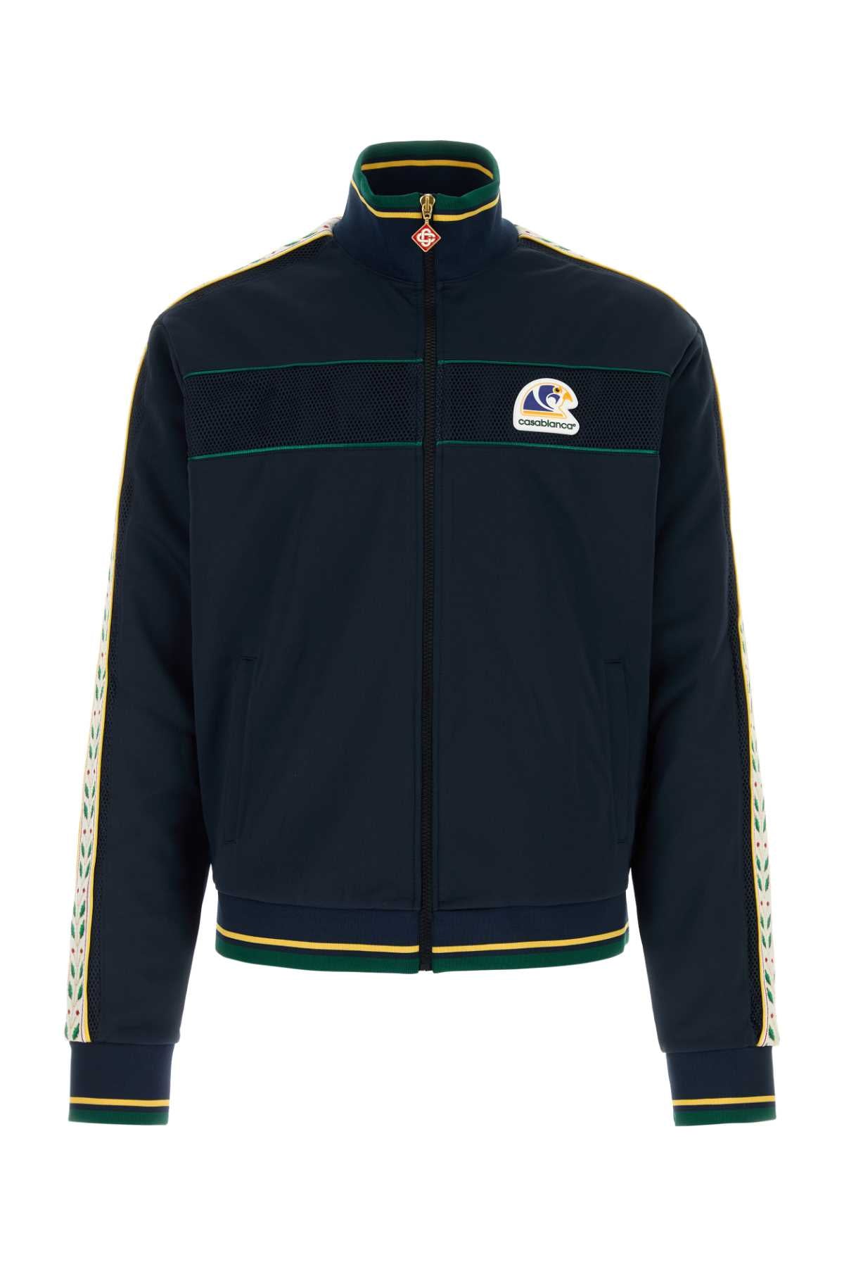 Casablanca Men Navy Blue Tech Fabric Sweatshirt CASABLANCA
