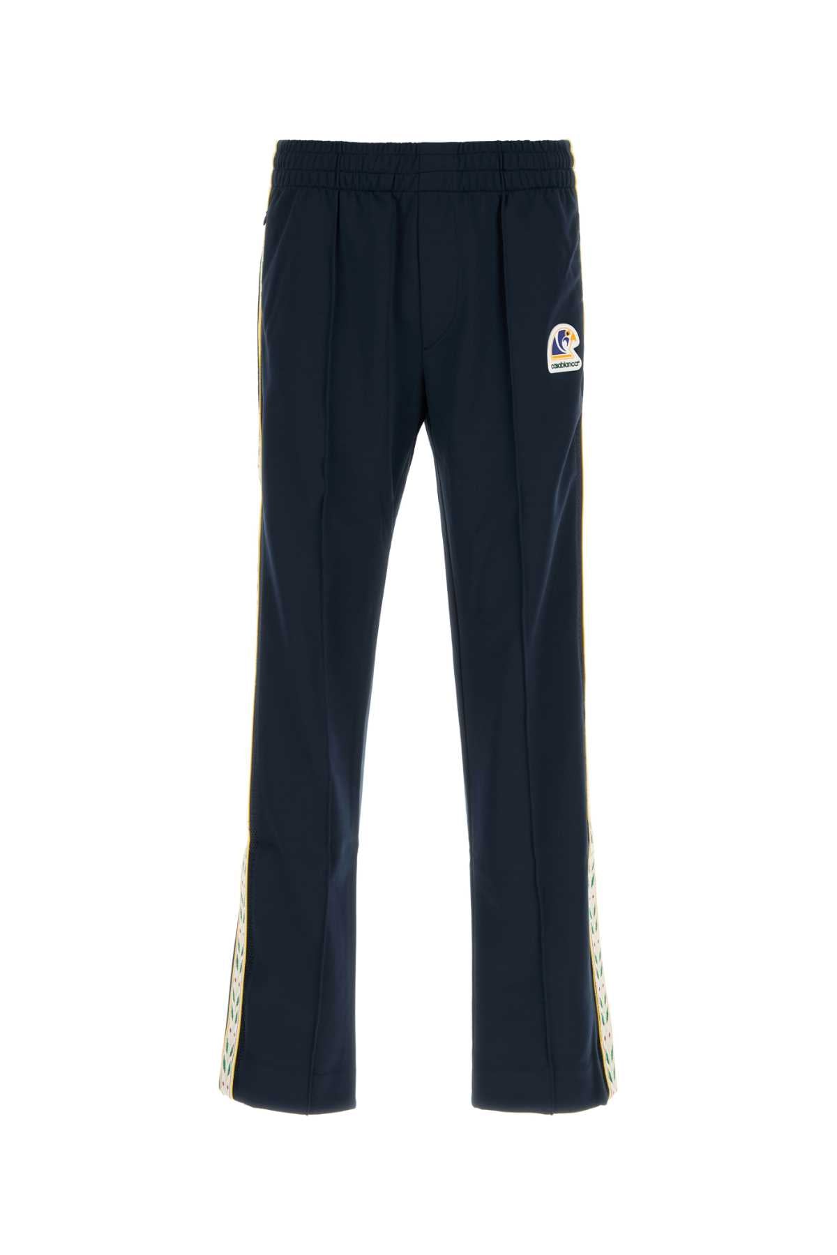 Casablanca Men Navy Blue Tech Fabric Joggers CASABLANCA
