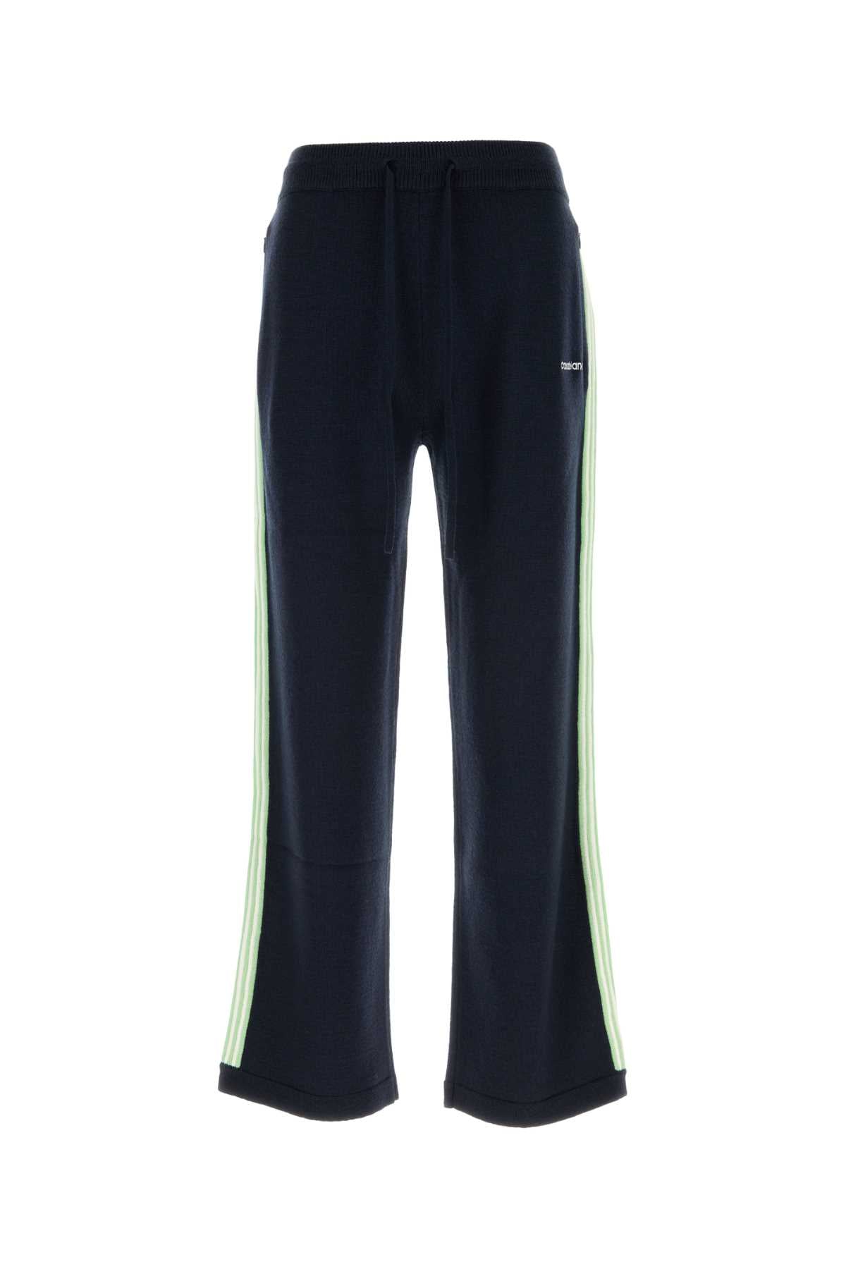 Casablanca Men Navy Blue Wool Pant CASABLANCA