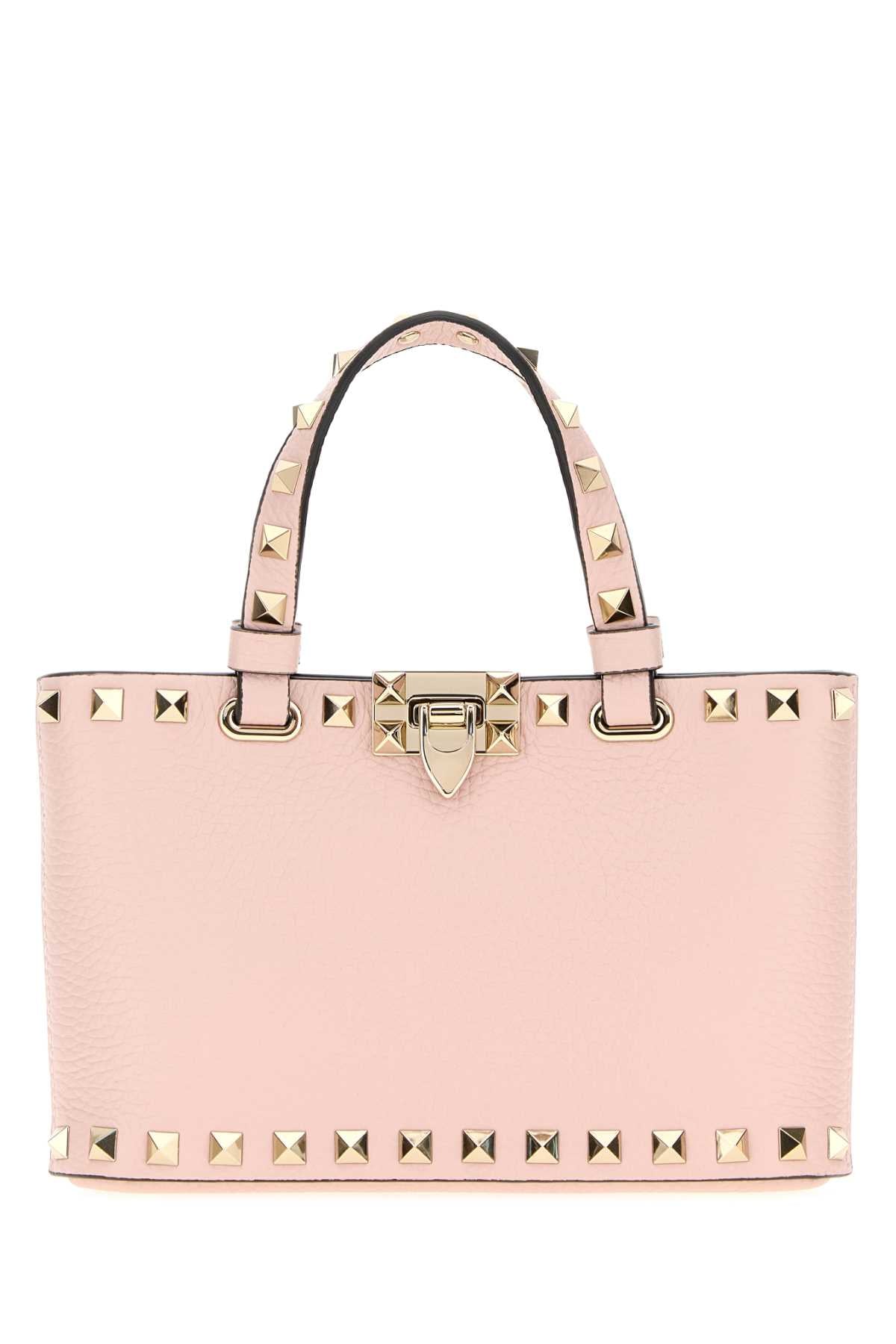 Valentino Garavani Women Pastel Pink Leather Rockstud Handbag VALENTINO GARAVANI