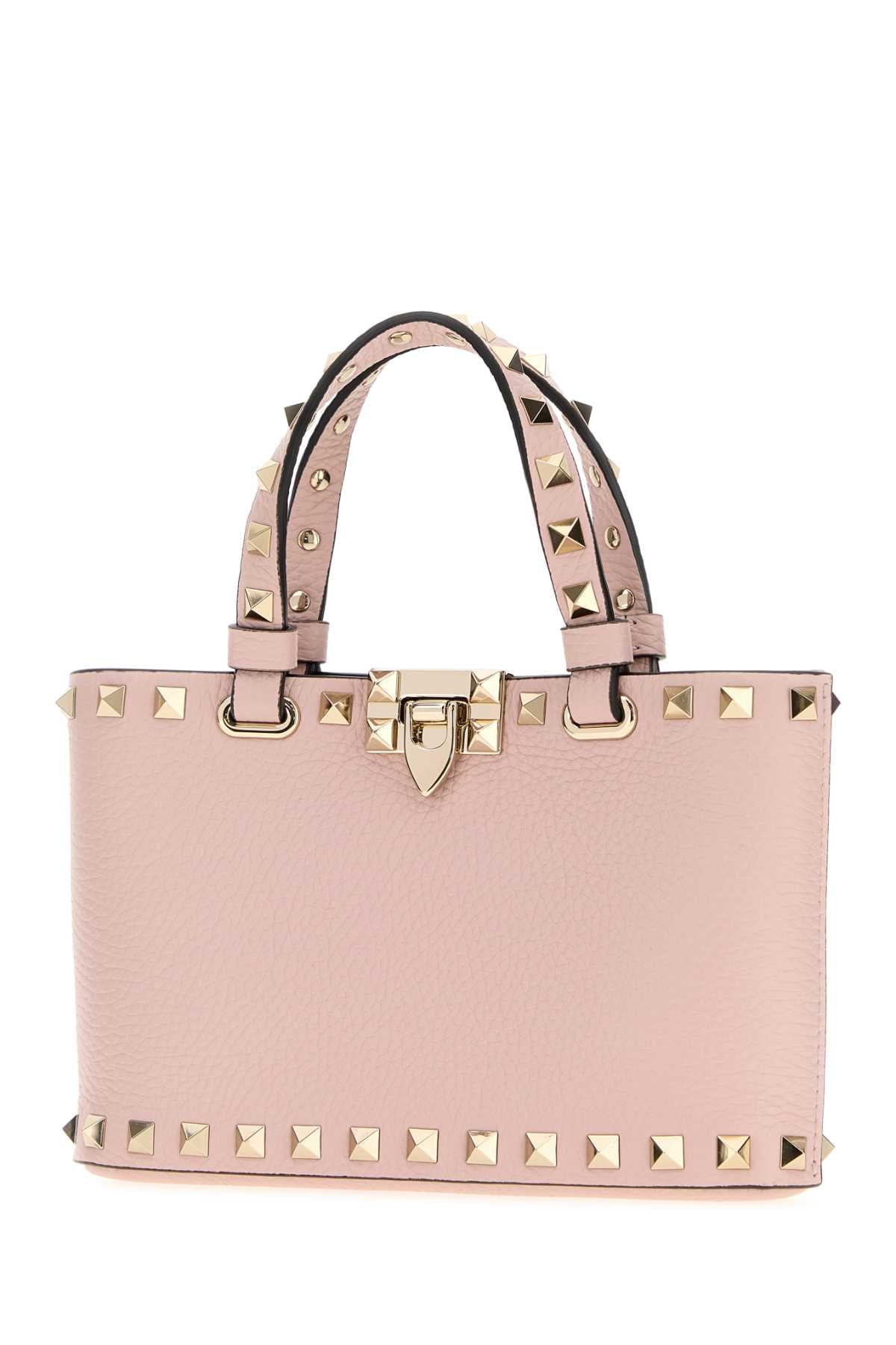 Valentino Garavani Women Pastel Pink Leather Rockstud Handbag VALENTINO GARAVANI