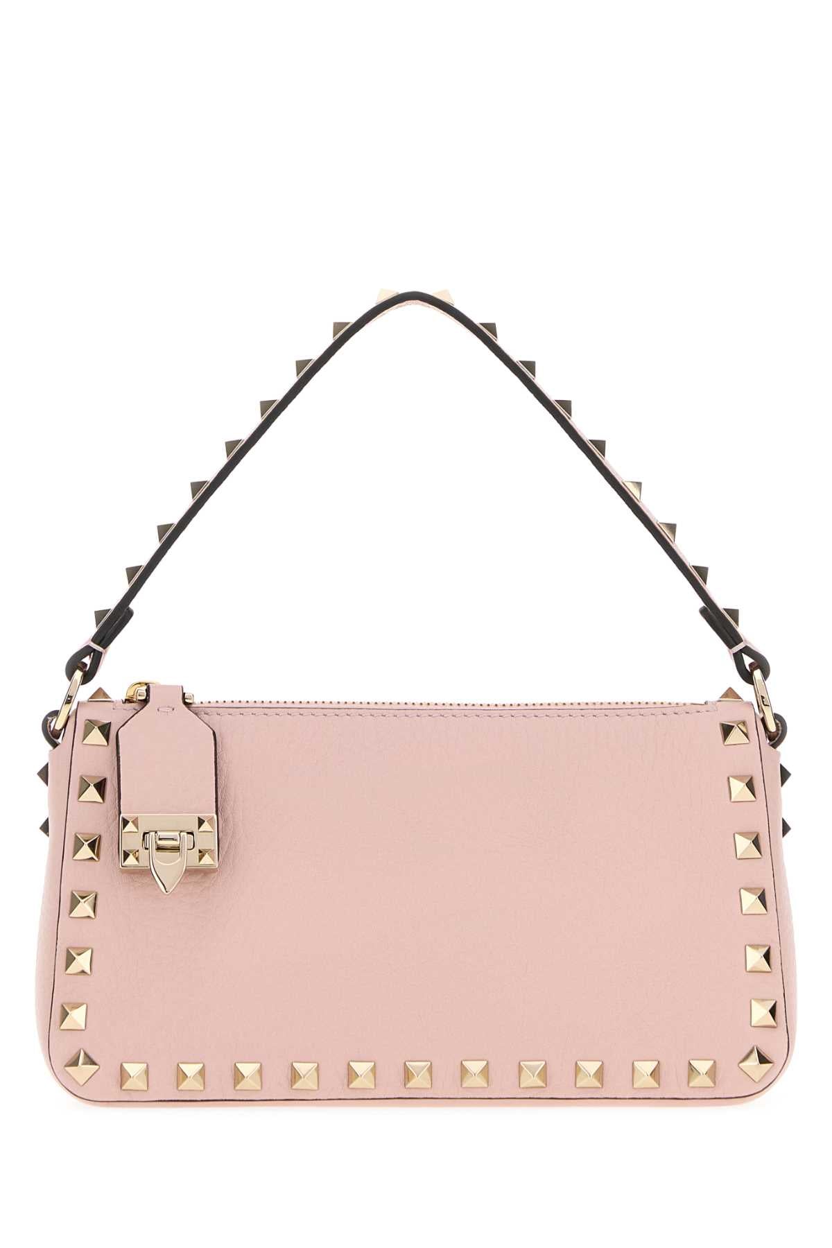 Valentino Garavani Women Pastel Pink Leather Small Rockstud Handbag VALENTINO GARAVANI