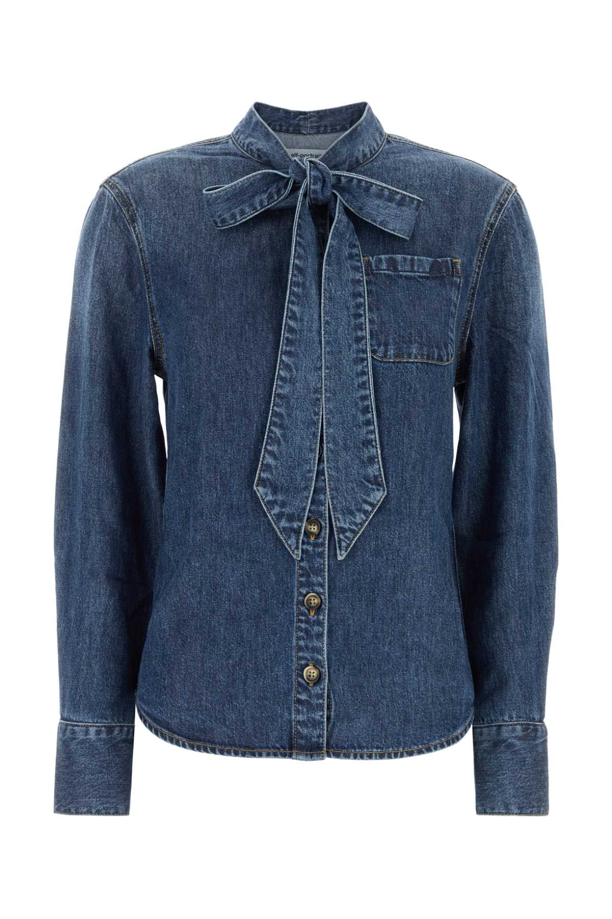 Self Portrait Women Denim Shirt SELF-PORTRAIT