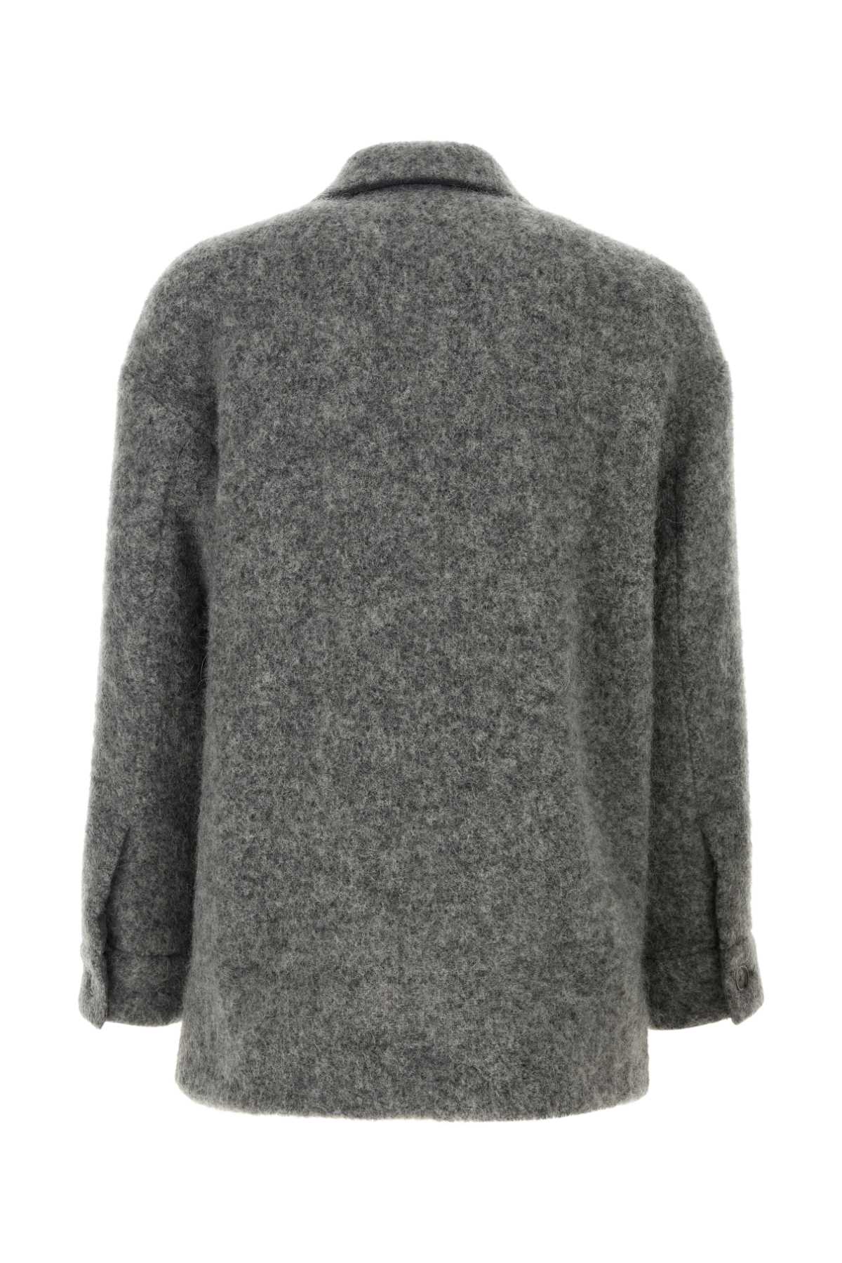 Dolce & Gabbana Men Dark Grey Alpaca Blend Jacket DOLCE & GABBANA