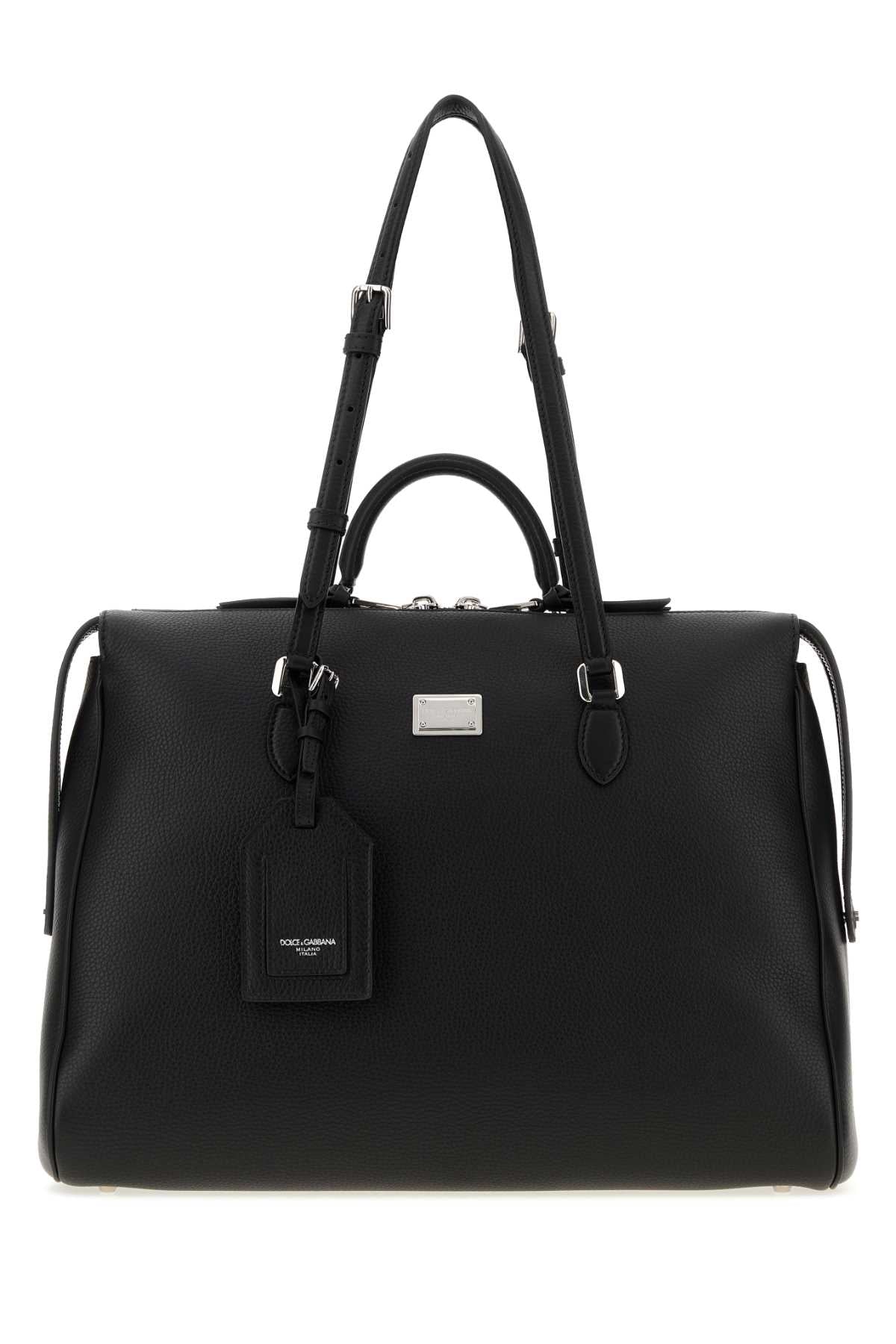 Dolce & Gabbana Men Black Leather Vittoria Handbag DOLCE & GABBANA