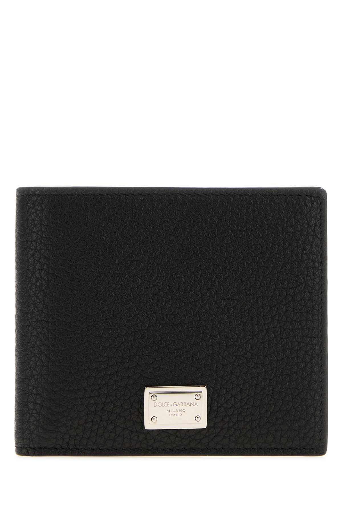 Dolce & Gabbana Men Black Leather Wallet DOLCE & GABBANA
