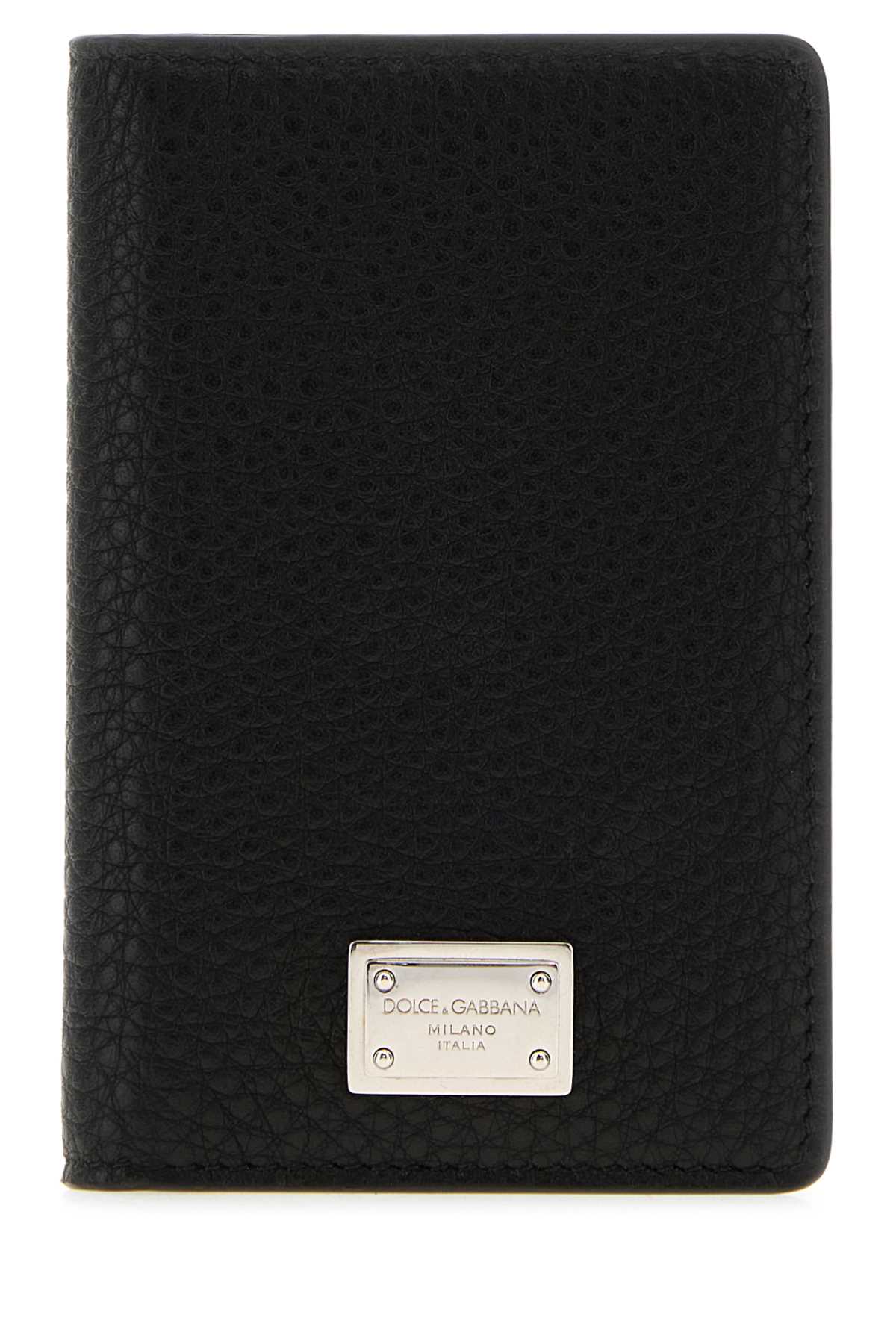 Dolce & Gabbana Men Black Leather Card Holder DOLCE & GABBANA