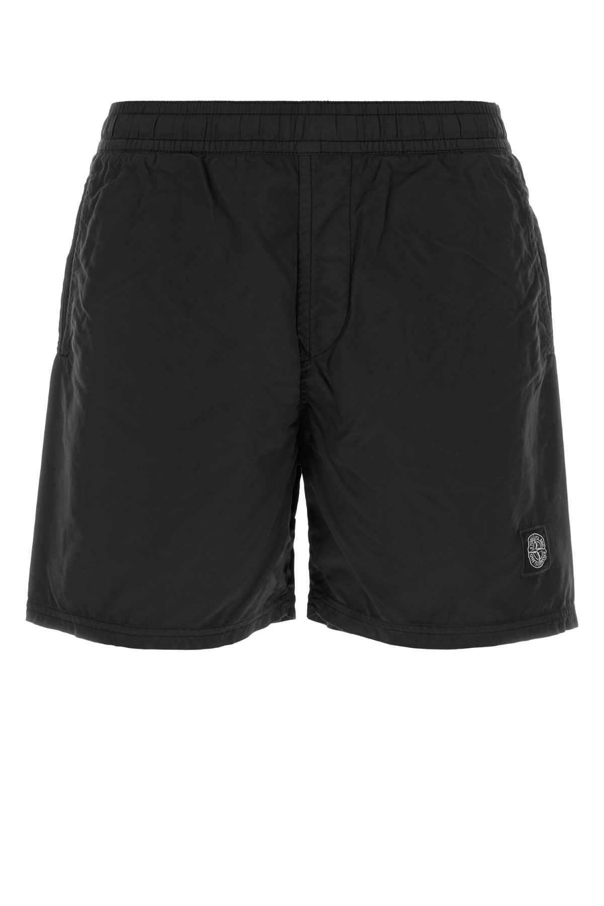 Stone Island Men Black Nylon Swimming Shorts STONE ISLAND