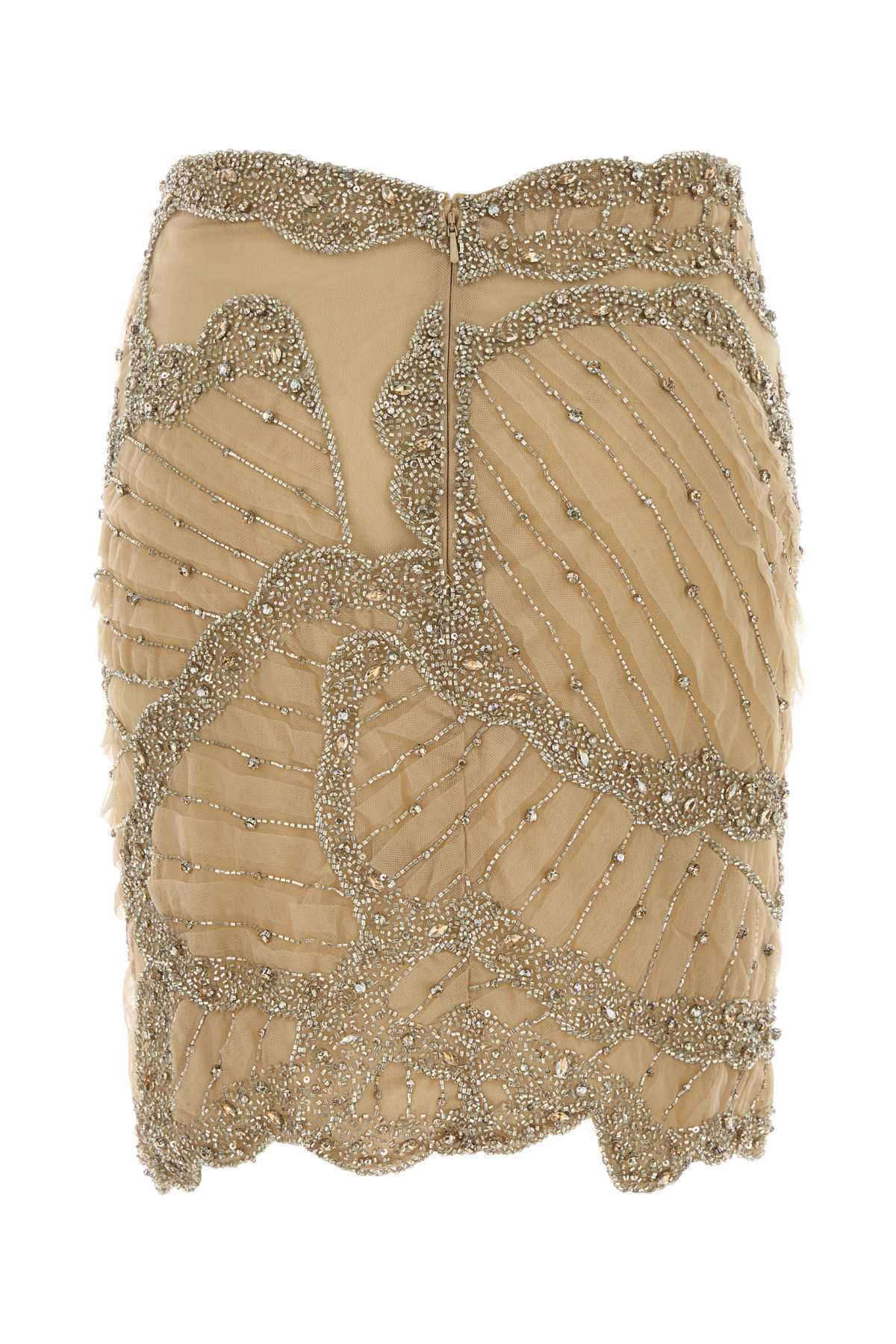 Costarellos Women Beige Tulle Skirt COSTARELLOS
