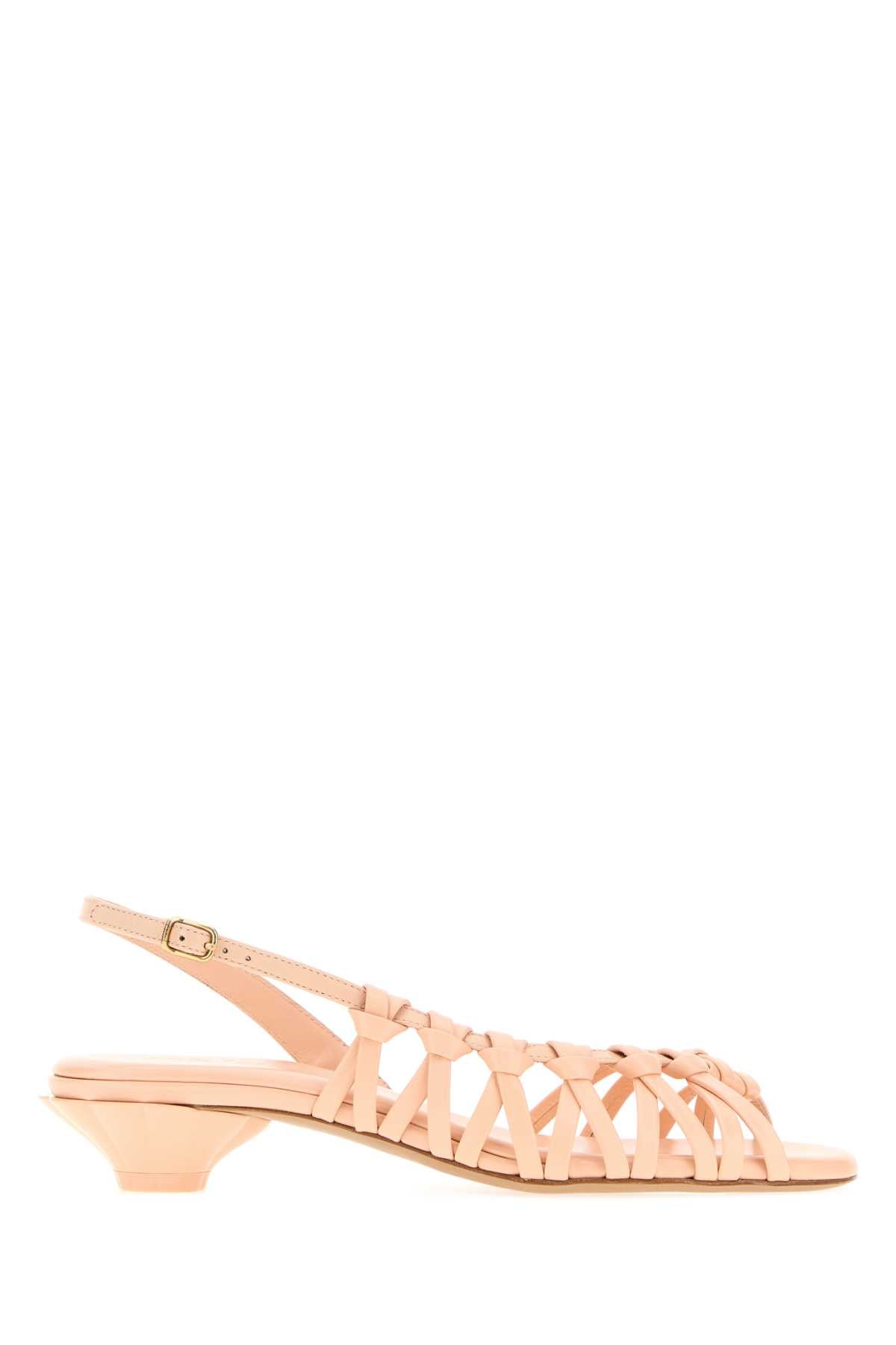 Chloe Women Peach Leather Estra Sandals CHLOE