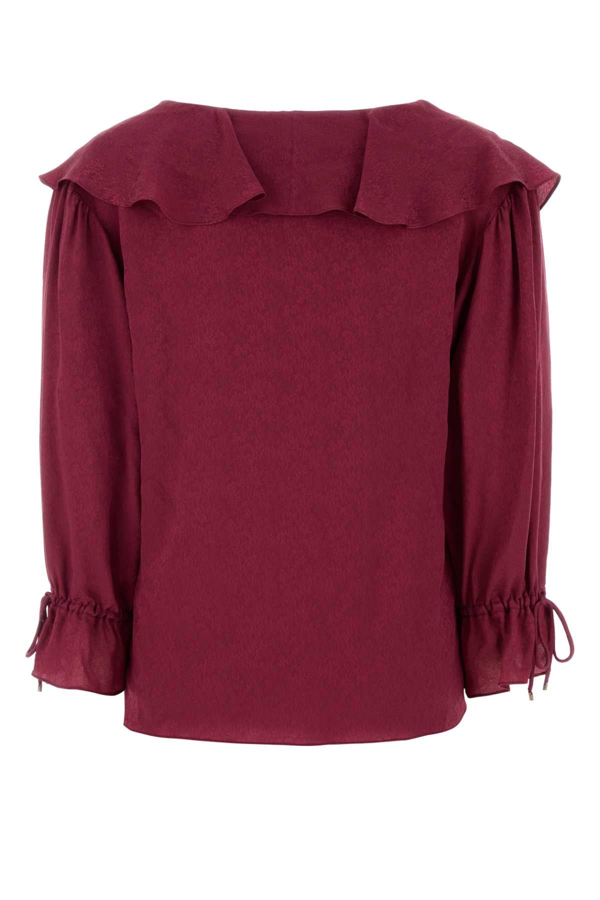 Chloe Women Tyrian Purple Silk Blouse CHLOE
