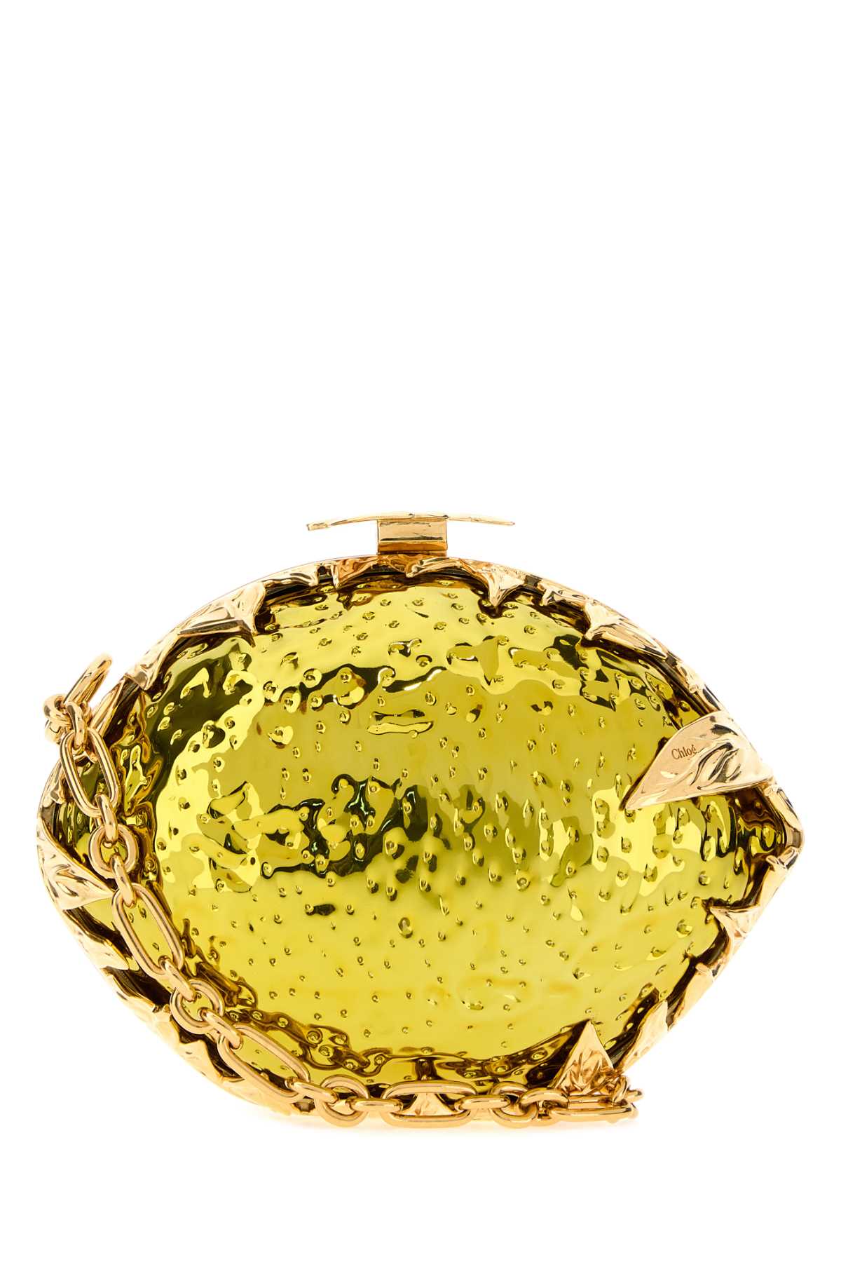 Chloe Women Two-Tone Metal Chloe Tropicus Lemon Clutch CHLOE