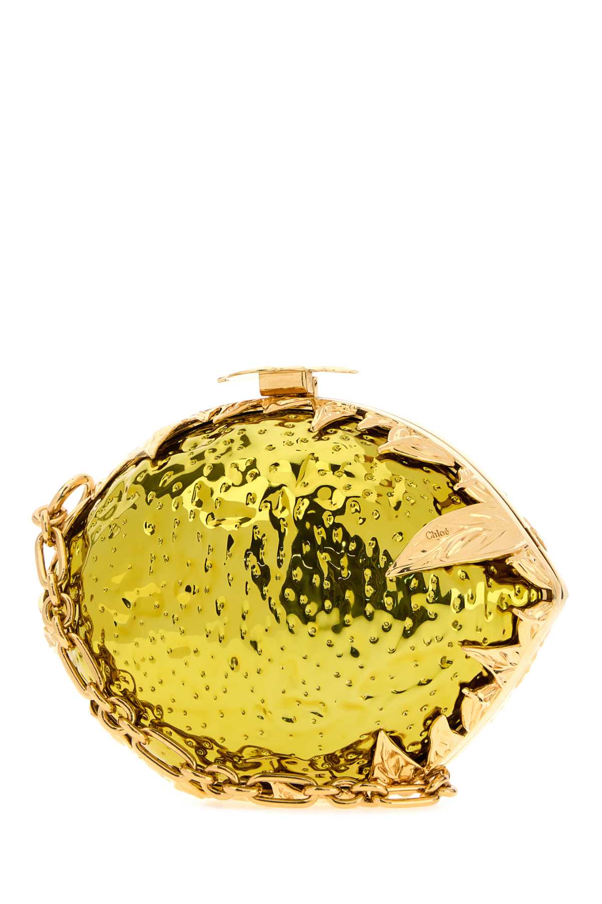 Chloe Women Two-Tone Metal Chloe Tropicus Lemon Clutch CHLOE