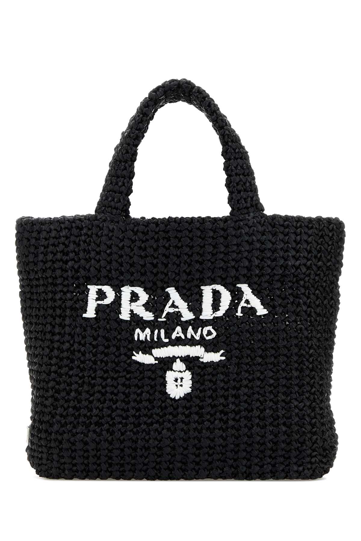 Prada Women Black Straw Handbag PRADA