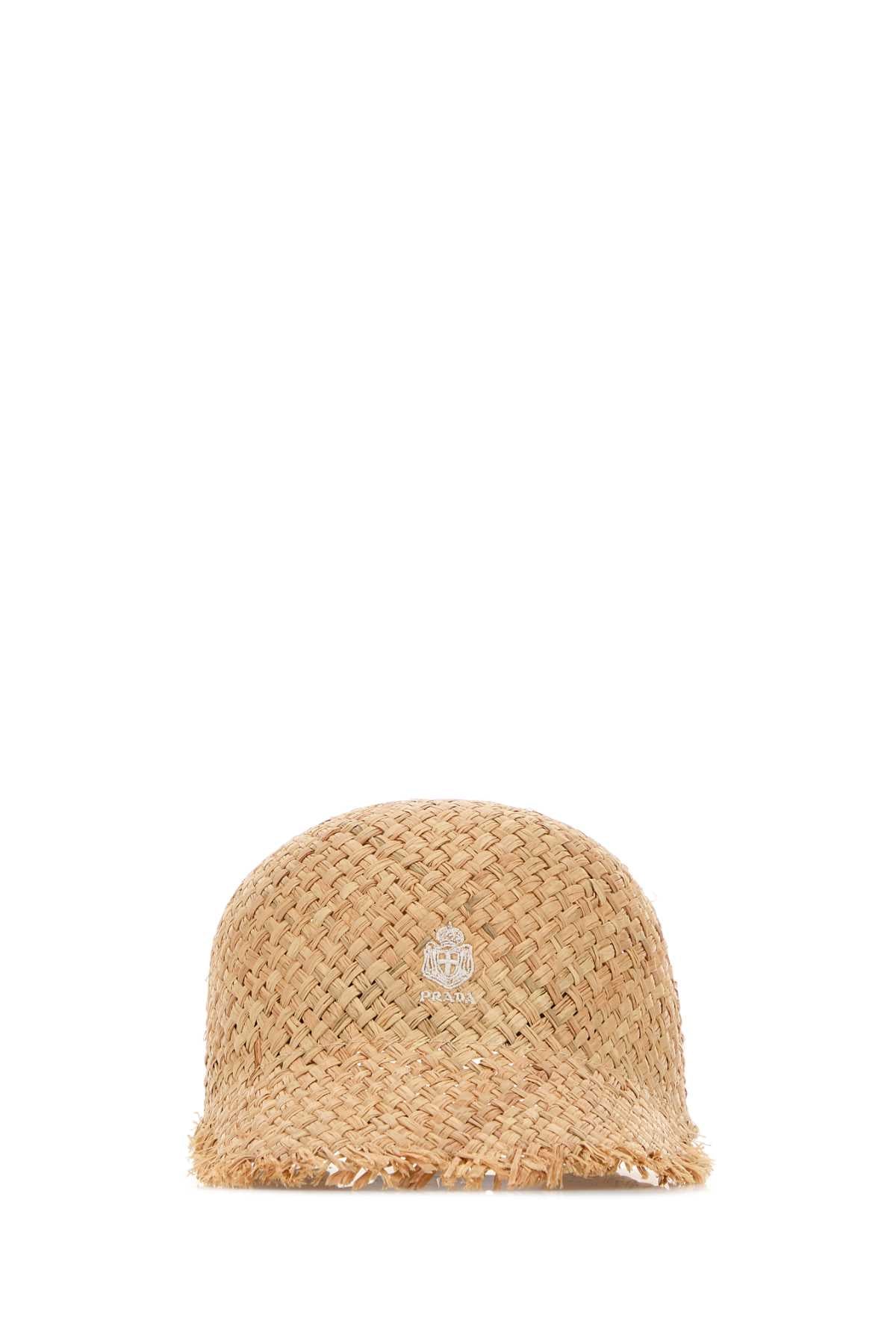 Prada Women Raffia Baseball Cap PRADA