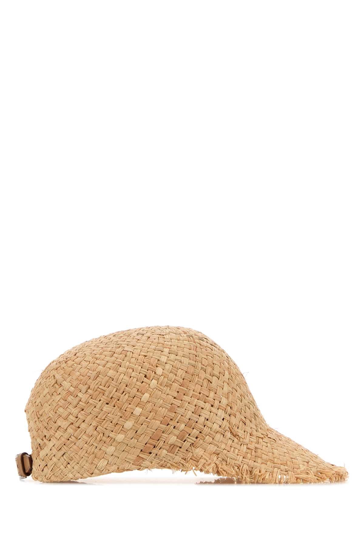 Prada Women Raffia Baseball Cap PRADA
