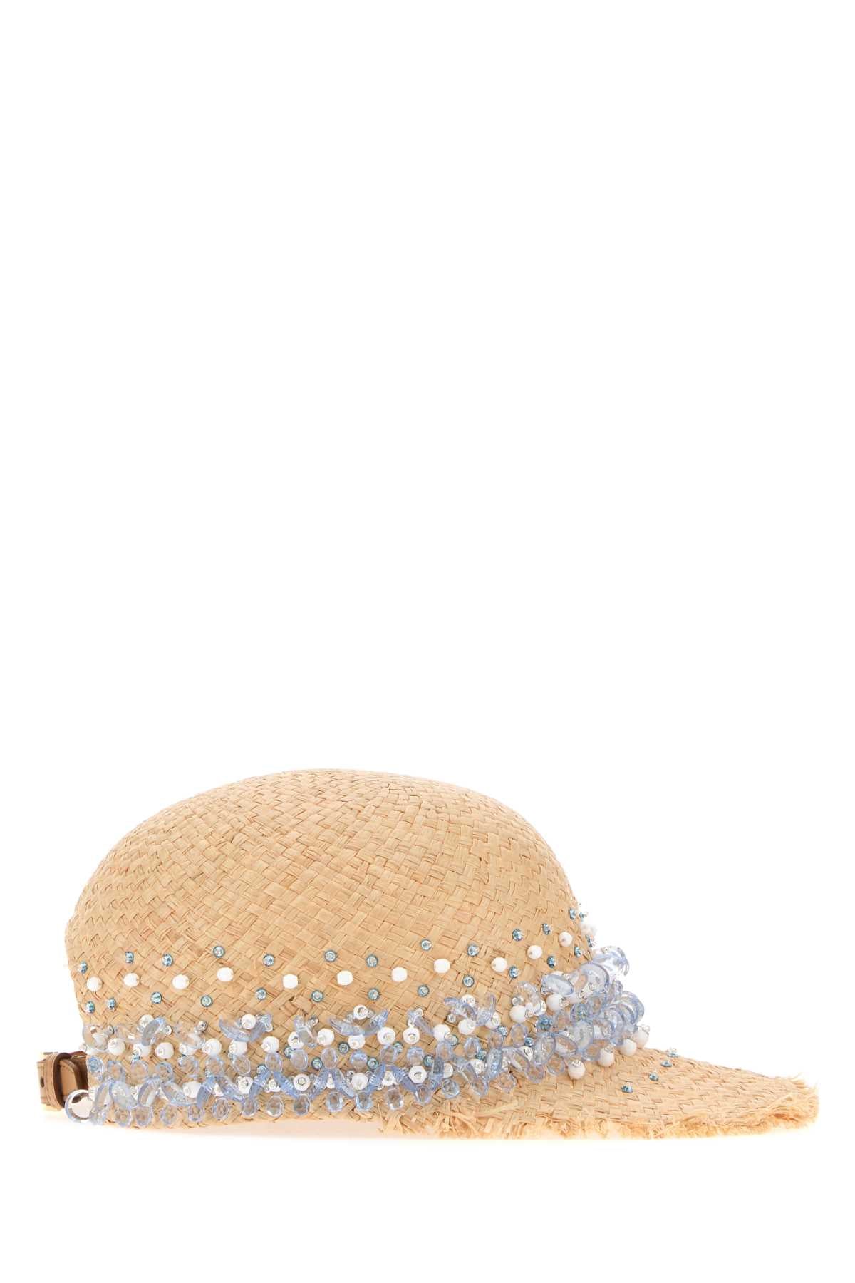 Prada Women Rafia Baseball Cap PRADA