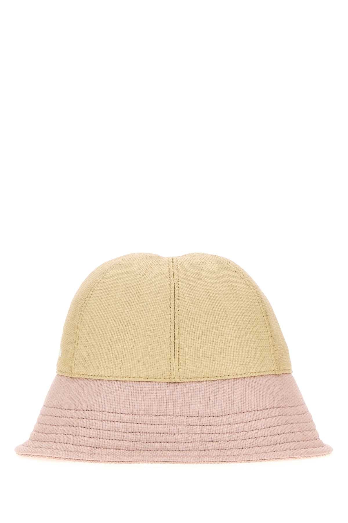 Prada Women Two-Tone Canvas Bucket Hat PRADA