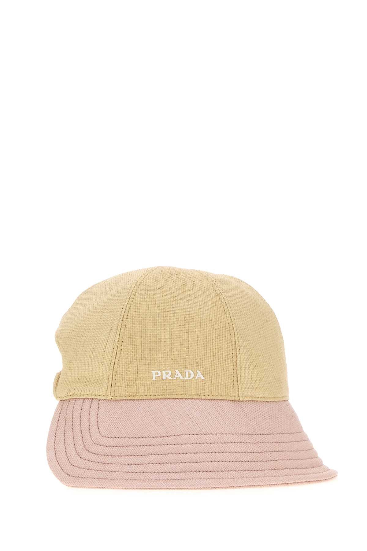 Prada Women Two-Tone Canvas Bucket Hat PRADA