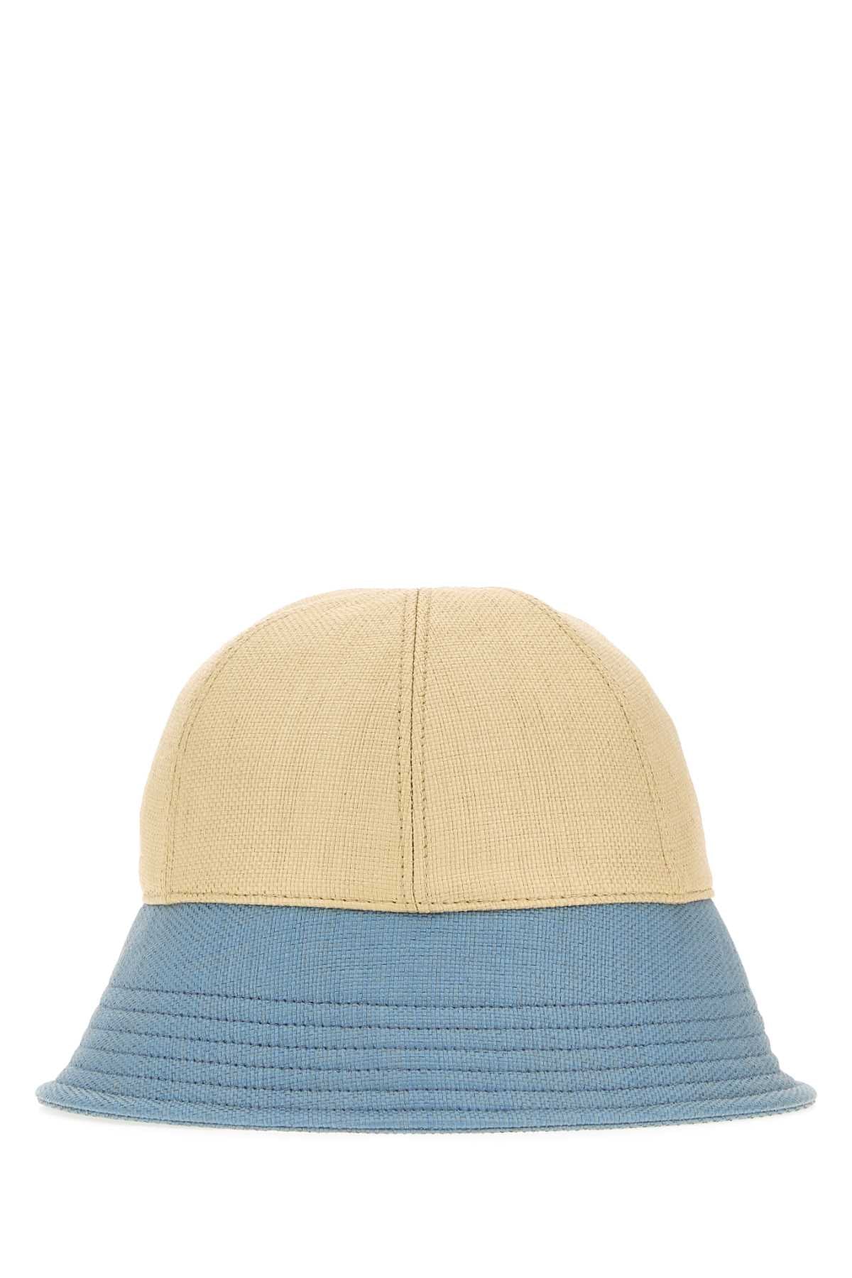 Prada Women Two-Tone Canvas Bucket Hat PRADA