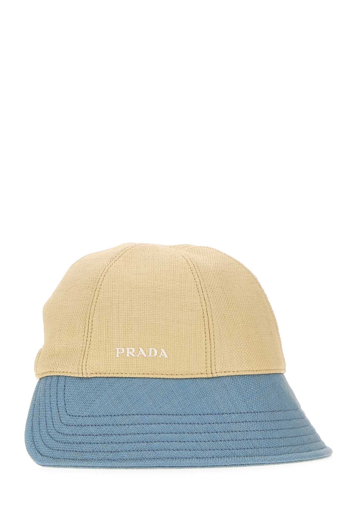 Prada Women Two-Tone Canvas Bucket Hat PRADA