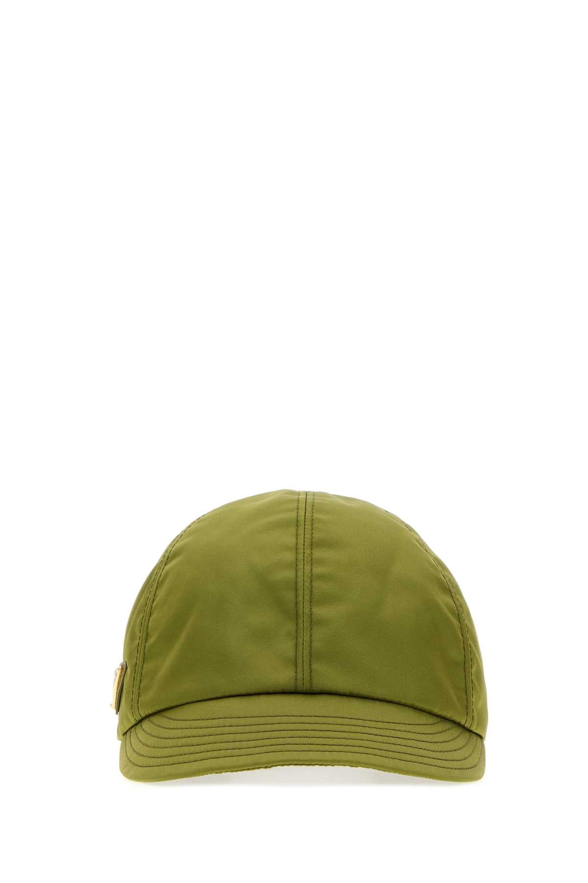 Prada Women Green Re-Nylon Baseball Cap PRADA