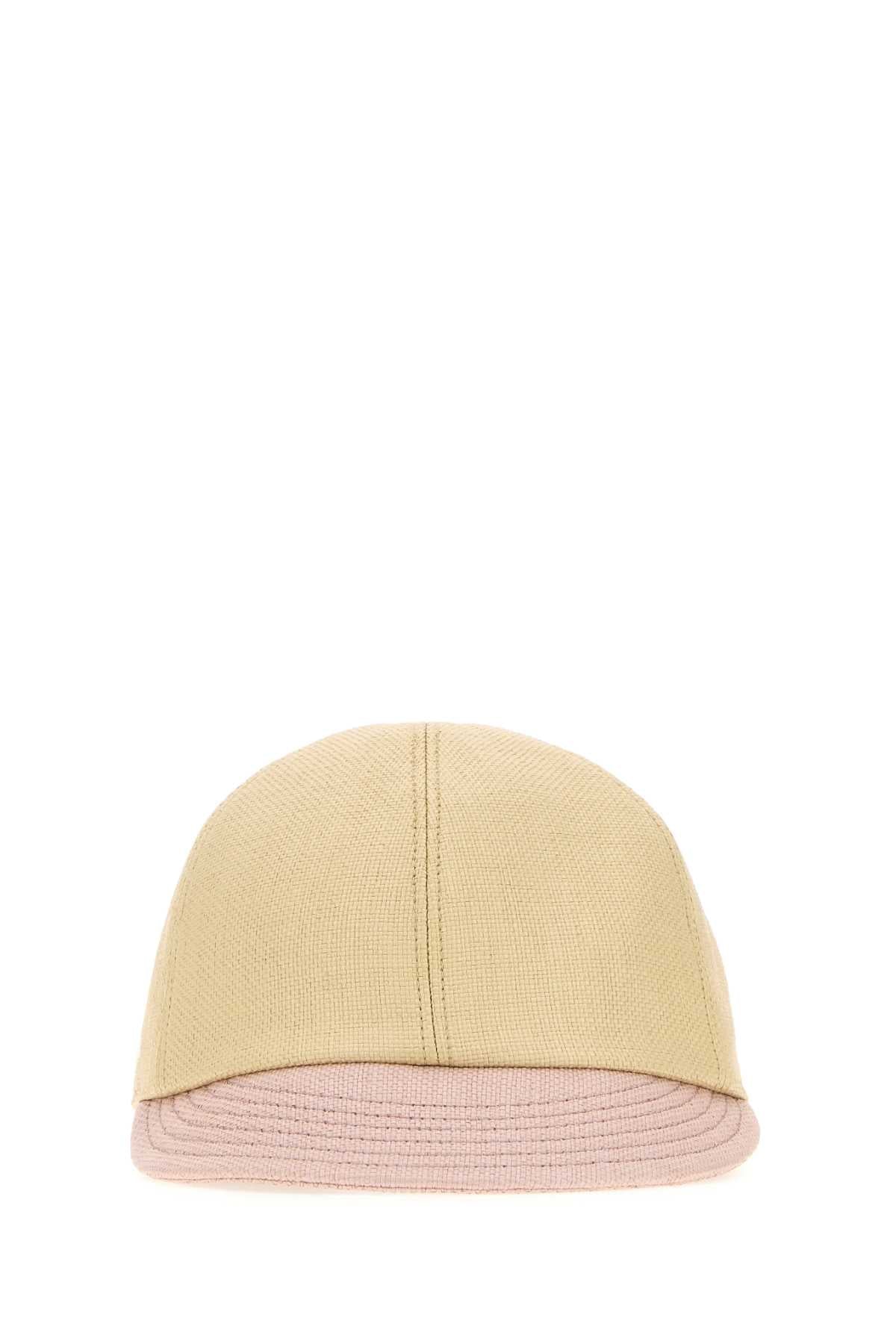 Prada Women Beige Canvas Baseball Cap PRADA