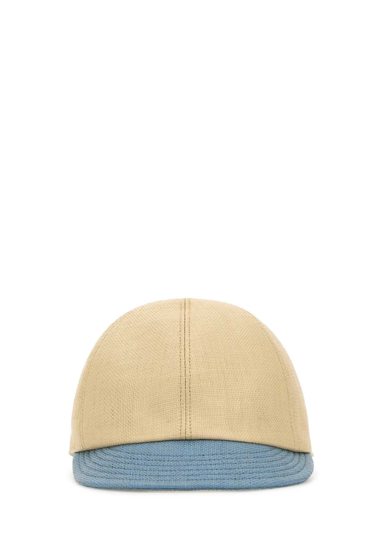 Prada Women Beige Canvas Baseball Cap PRADA