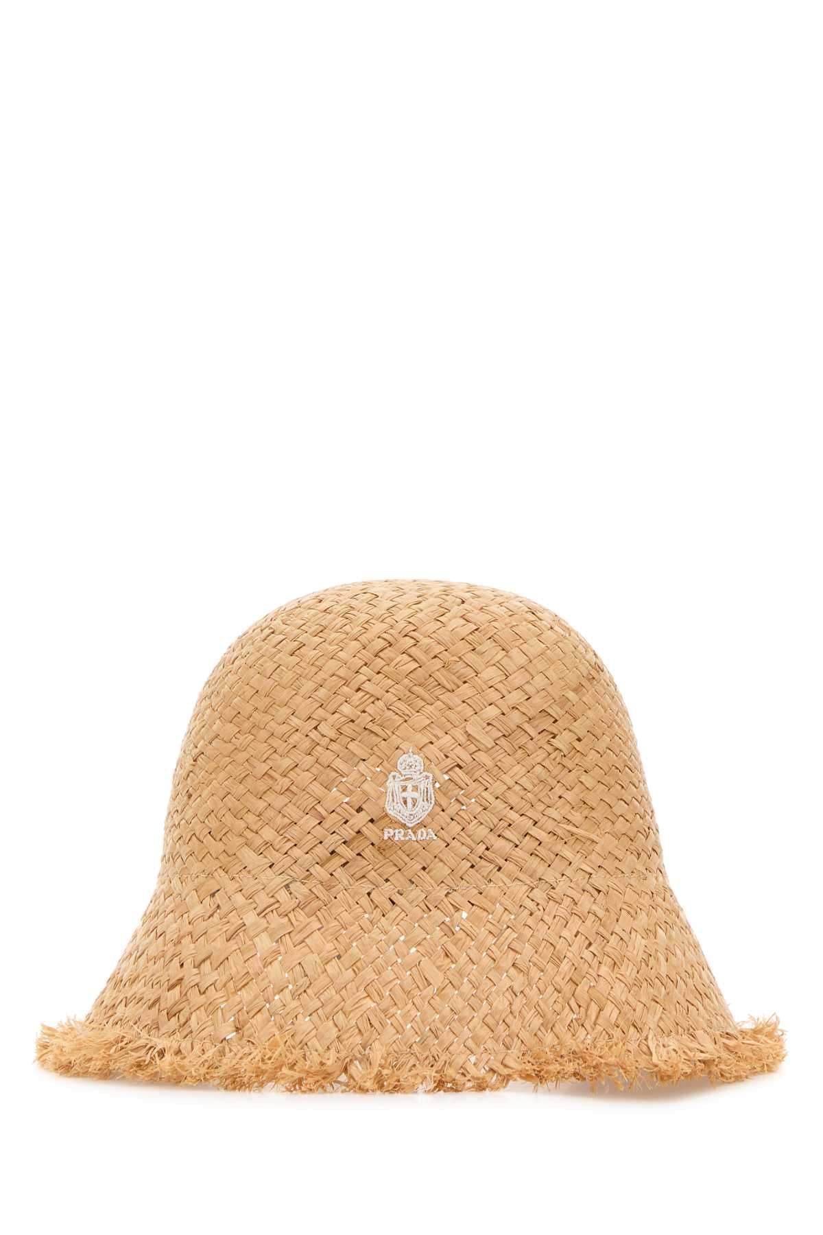 Prada Women Raffia Baseball Cap PRADA