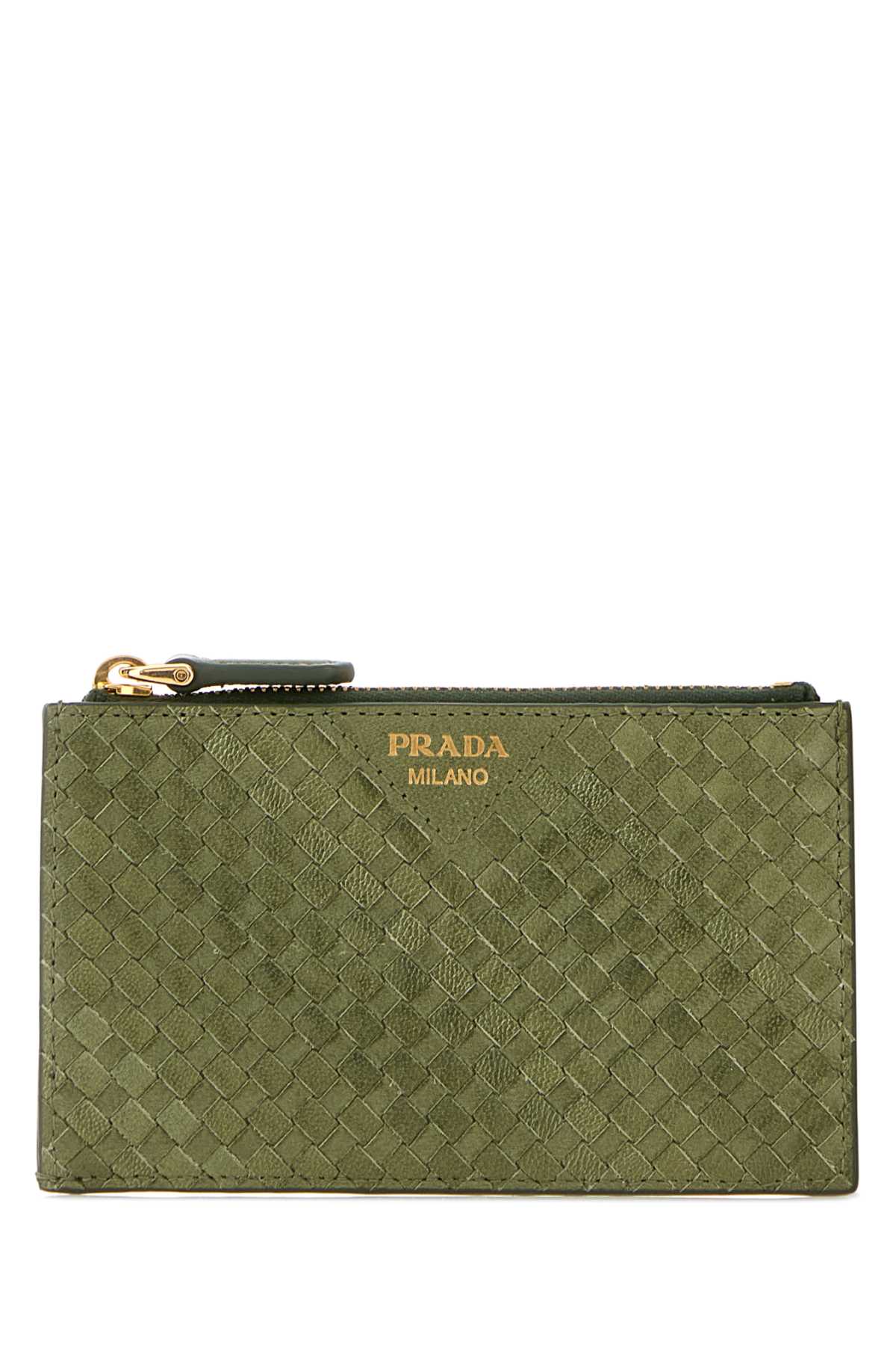 Prada Women Green Leather Card Holder PRADA