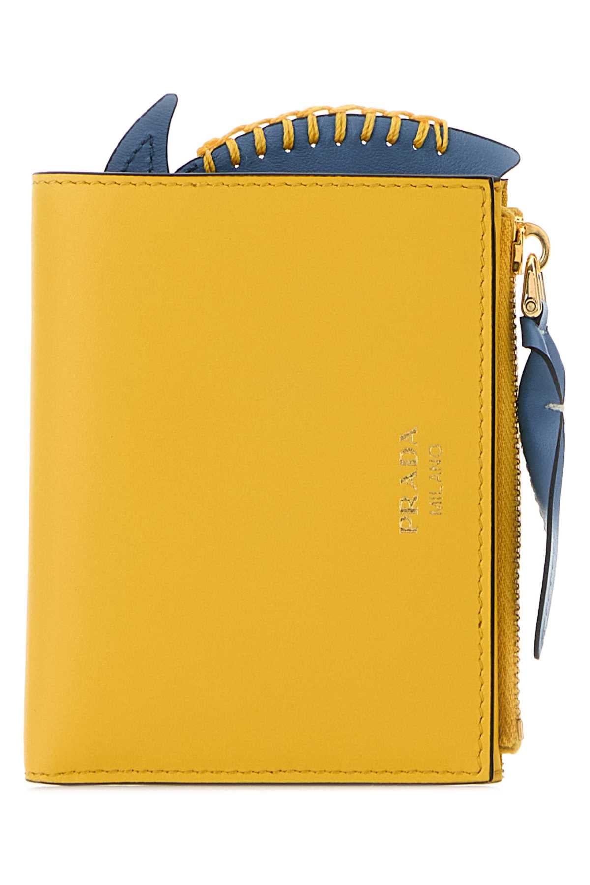 Prada Women Yellow Leather Wallet PRADA