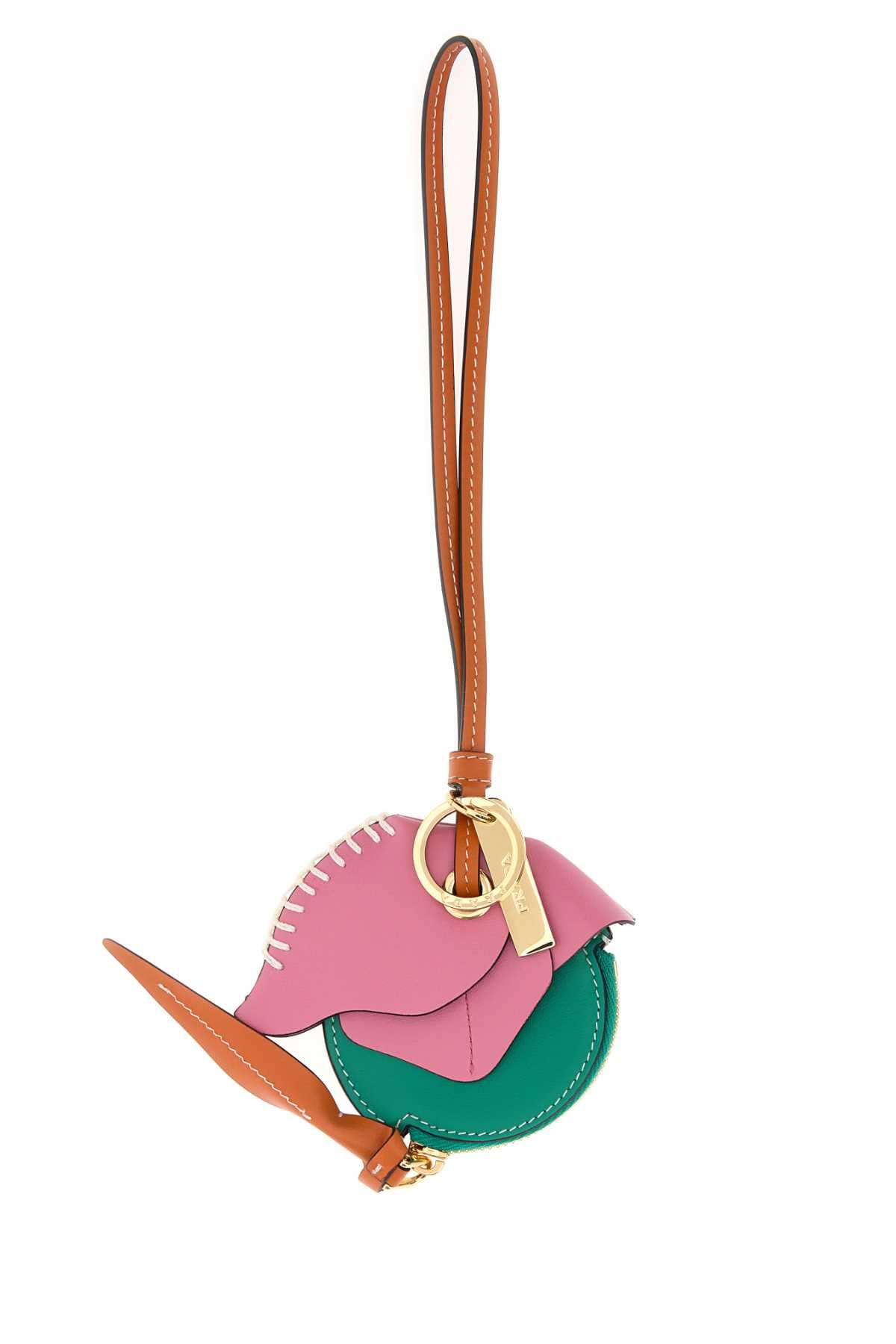Prada Women Multicolor Leather Keyring PRADA