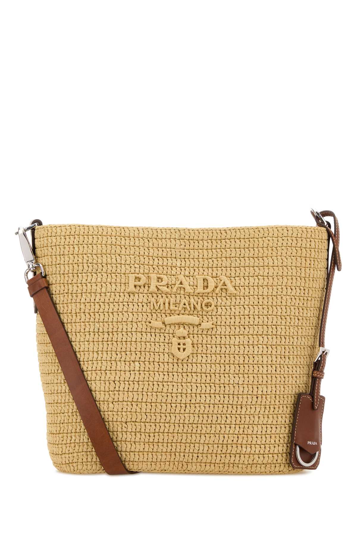 Prada Women Raffia Small Bucket Bag PRADA
