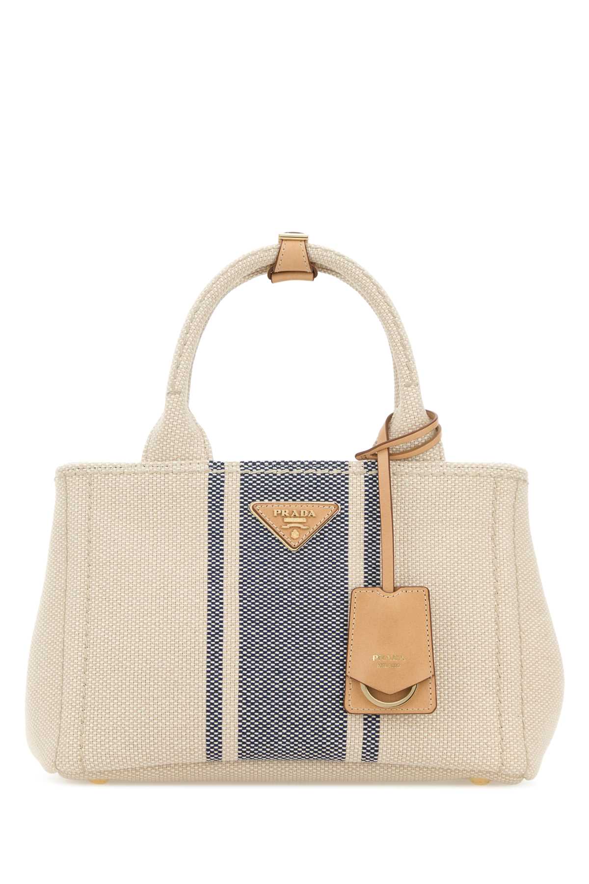 Prada Women Sand Canvas Small Prada Jardiniã¨Re Handbag PRADA