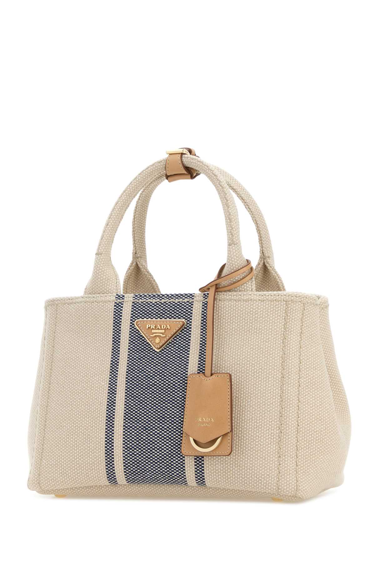 Prada Women Sand Canvas Small Prada Jardiniã¨Re Handbag PRADA