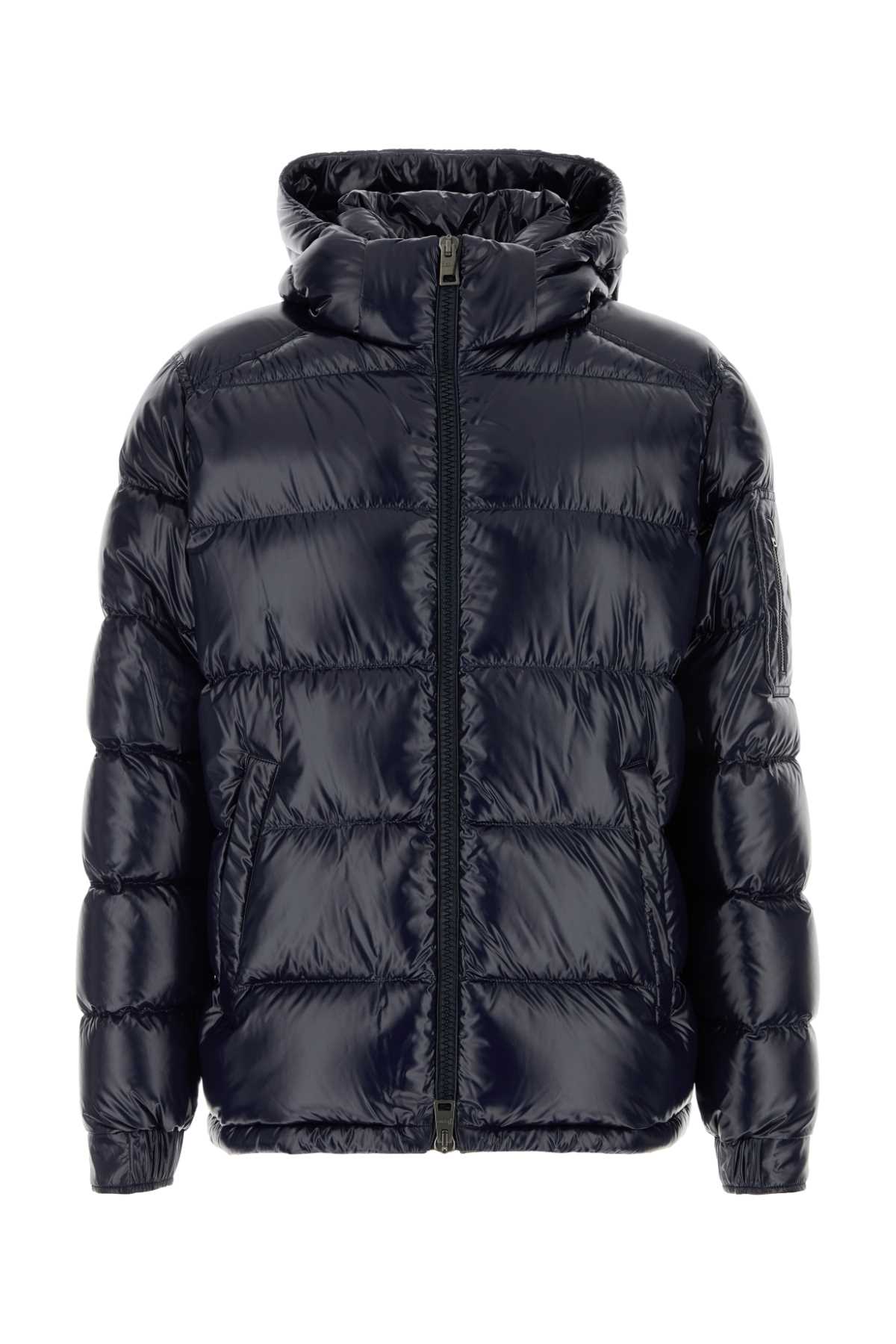 Herno Men Navy Blue Nylon Down Jacket HERNO