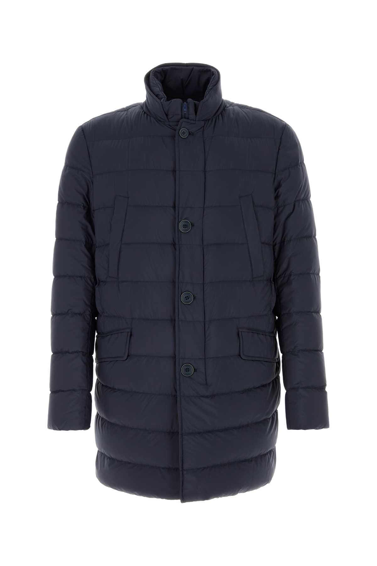 Herno Men Navy Blue Nylon Padded Jacket HERNO