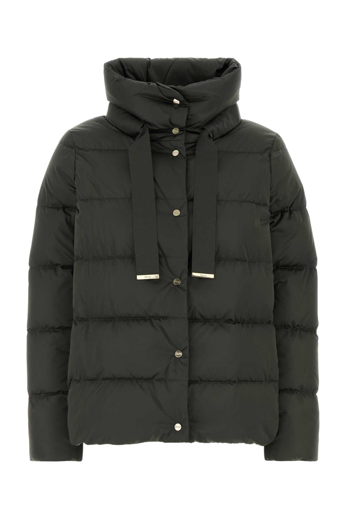 Herno Women Dark Green Polyester Down Jacket HERNO