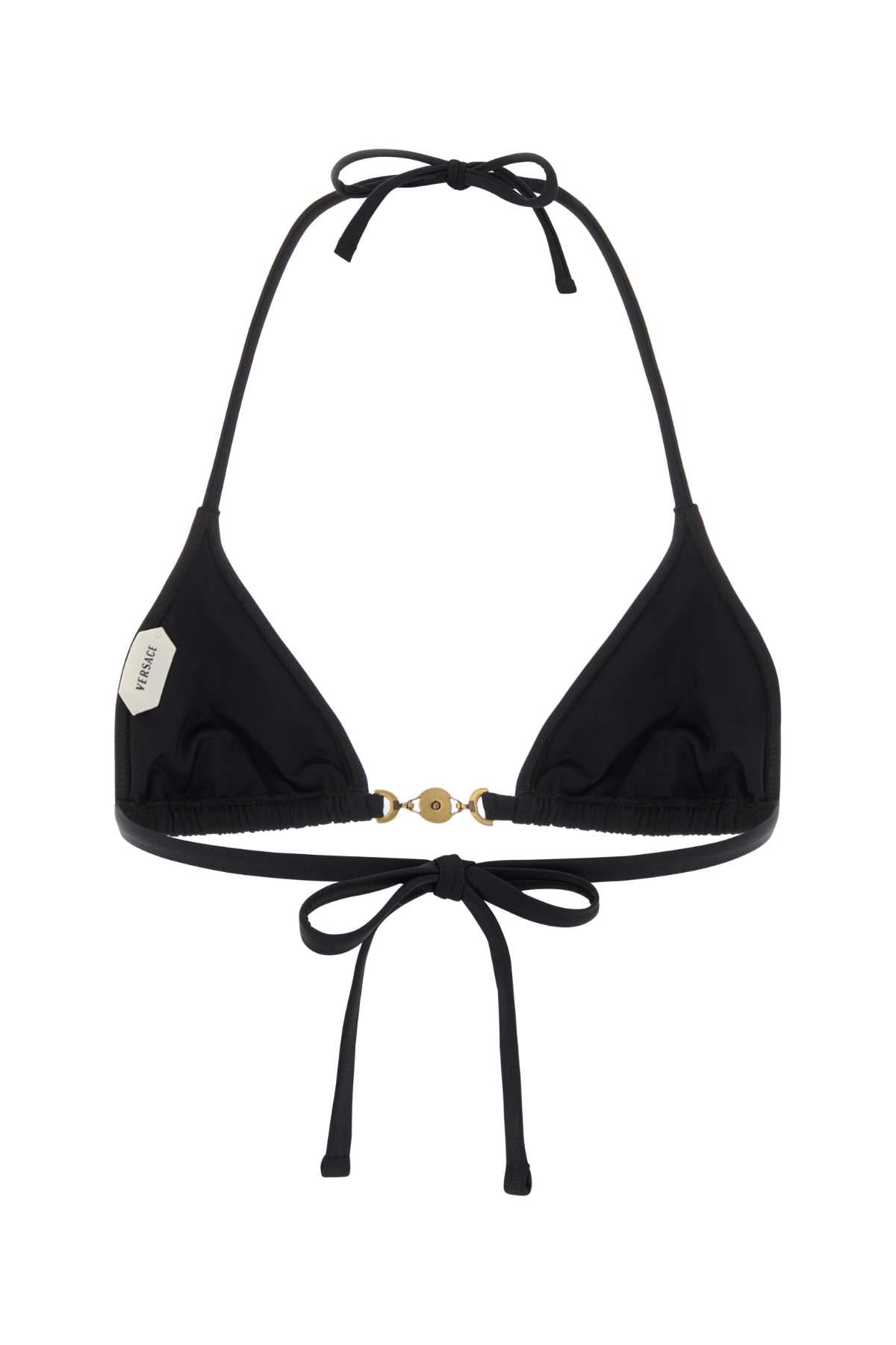 Versace Women Black Stretch Nylon Bikini Top VERSACE