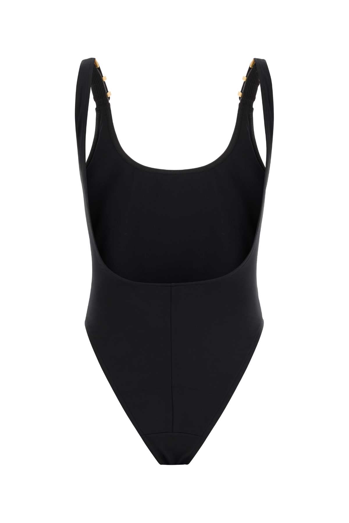 Versace Women Black Stretch Nylon Bodysuit VERSACE